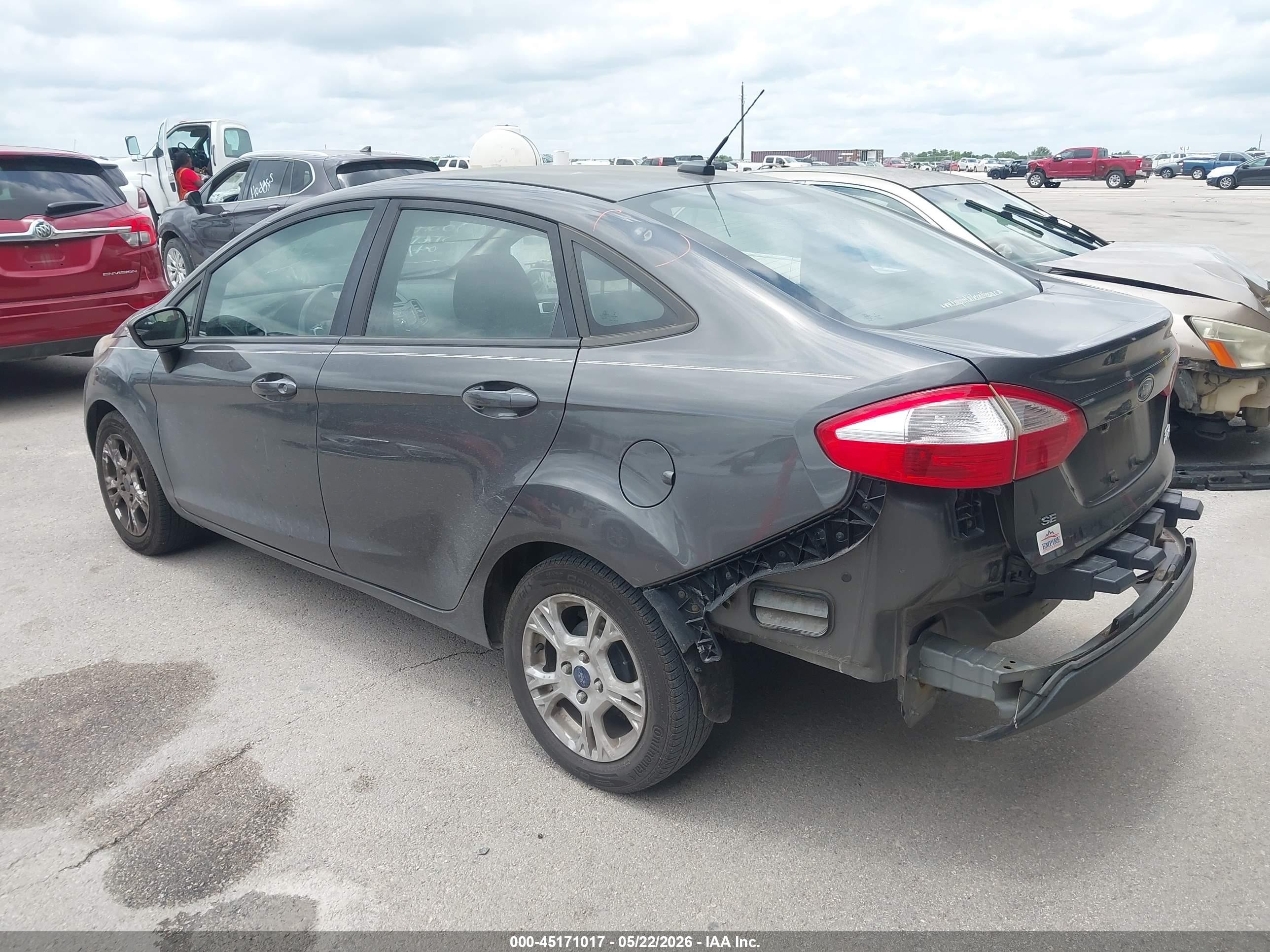 2015 Ford Fiesta Se Gray vin: 3FADP4BJ2FM221105