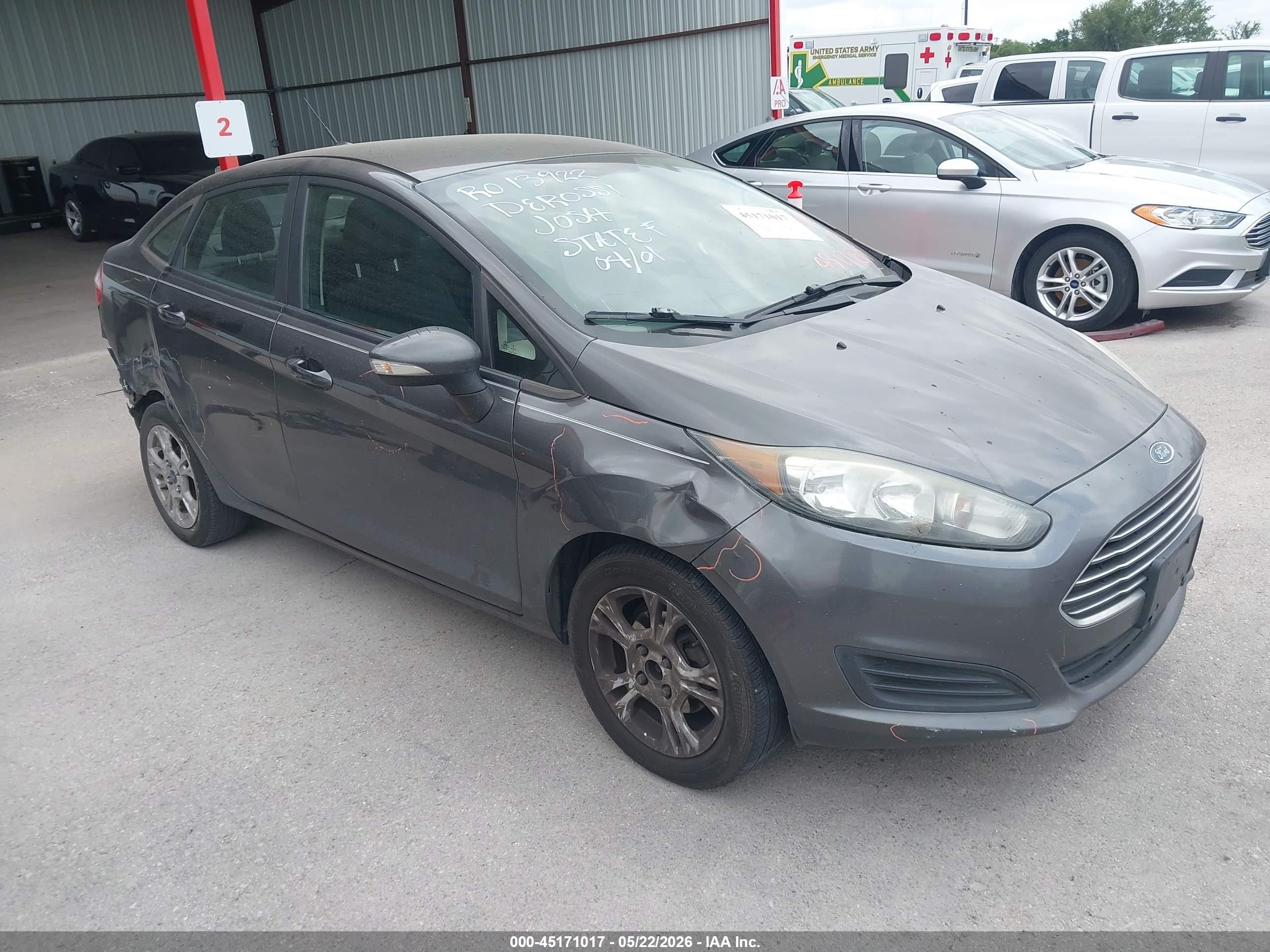 2015 Ford Fiesta Se Gray vin: 3FADP4BJ2FM221105