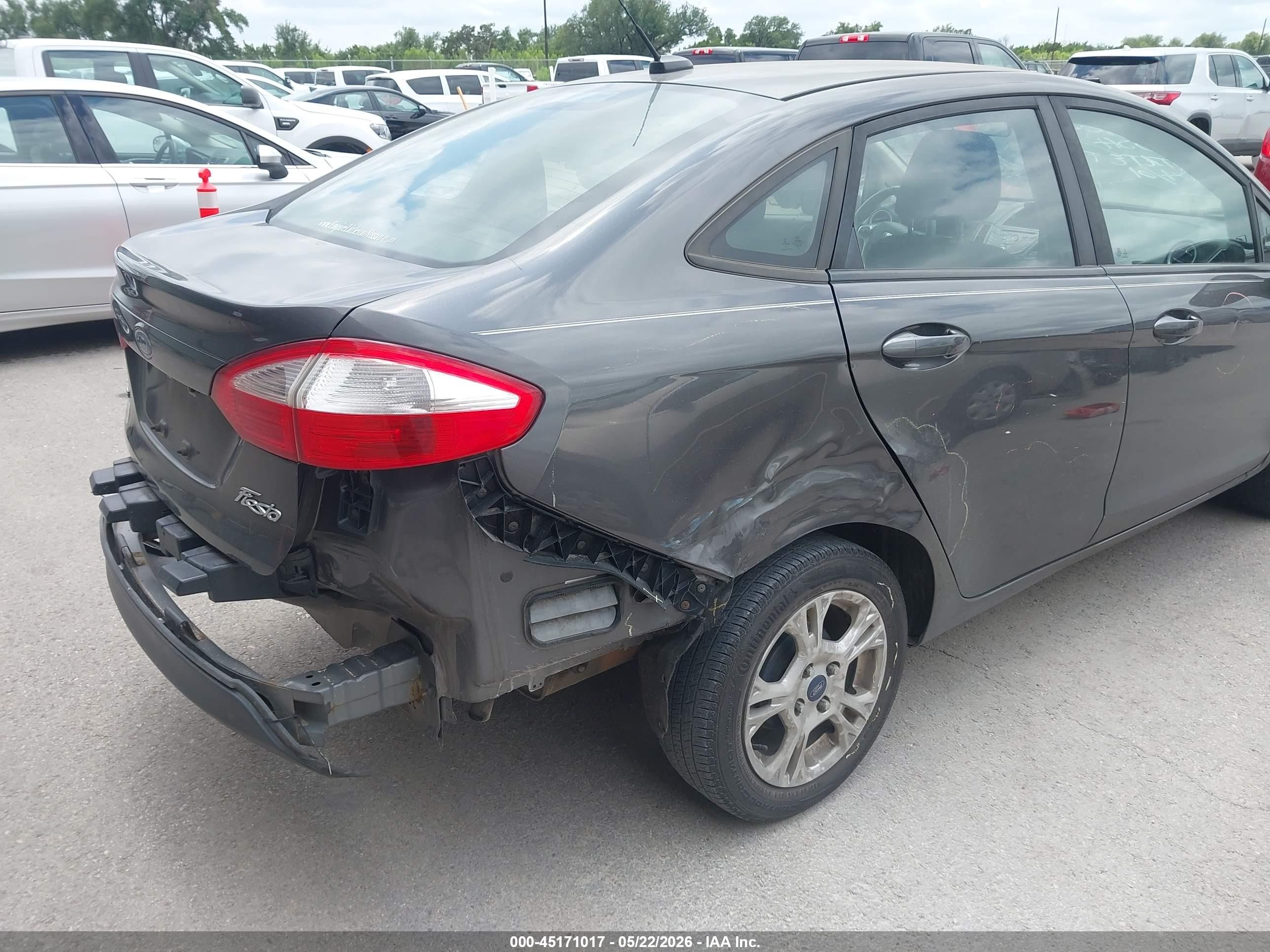 2015 Ford Fiesta Se Gray vin: 3FADP4BJ2FM221105