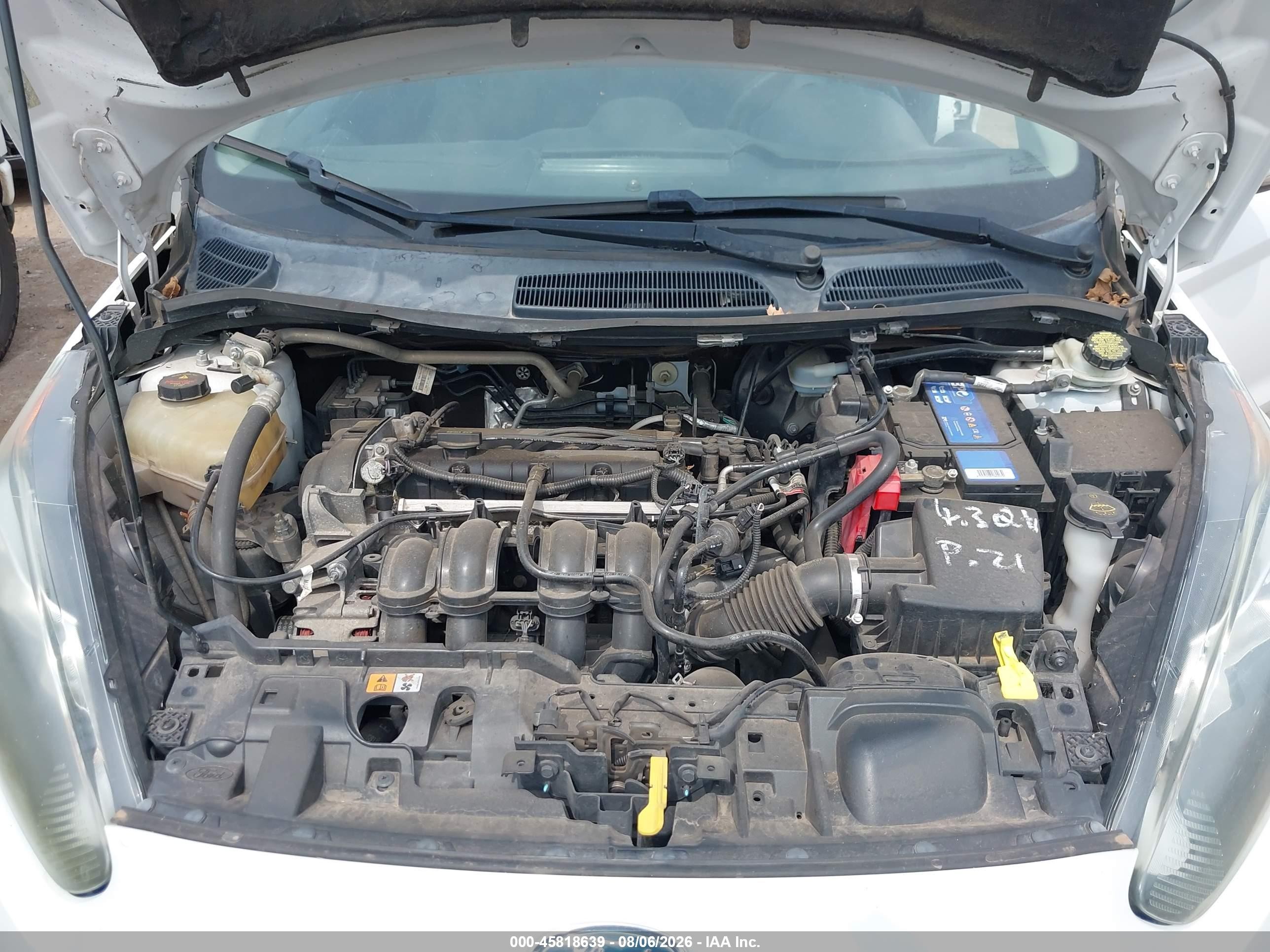 2014 Ford Fiesta Se White vin: 3FADP4BJ3EM107032