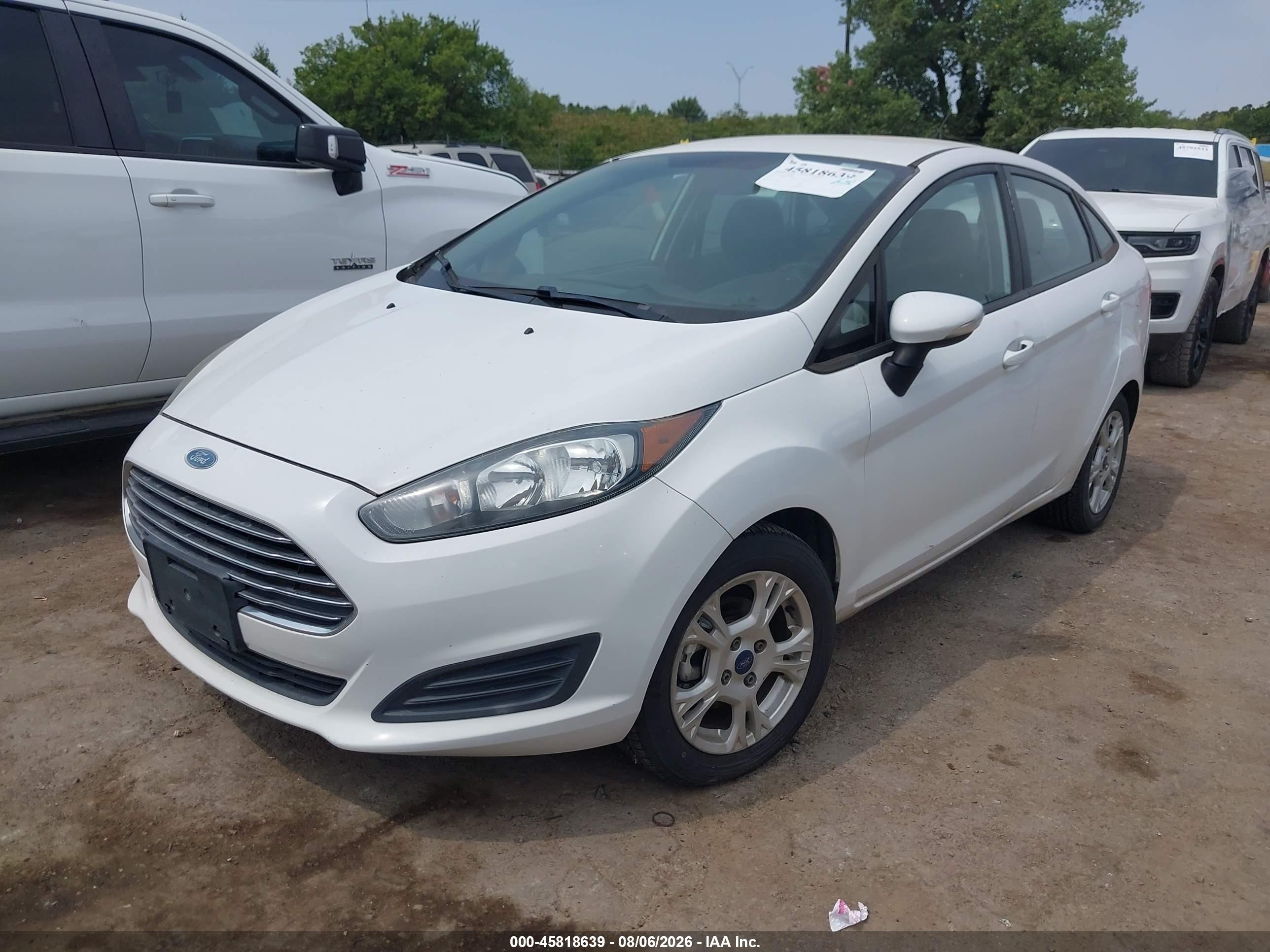 2014 Ford Fiesta Se White vin: 3FADP4BJ3EM107032