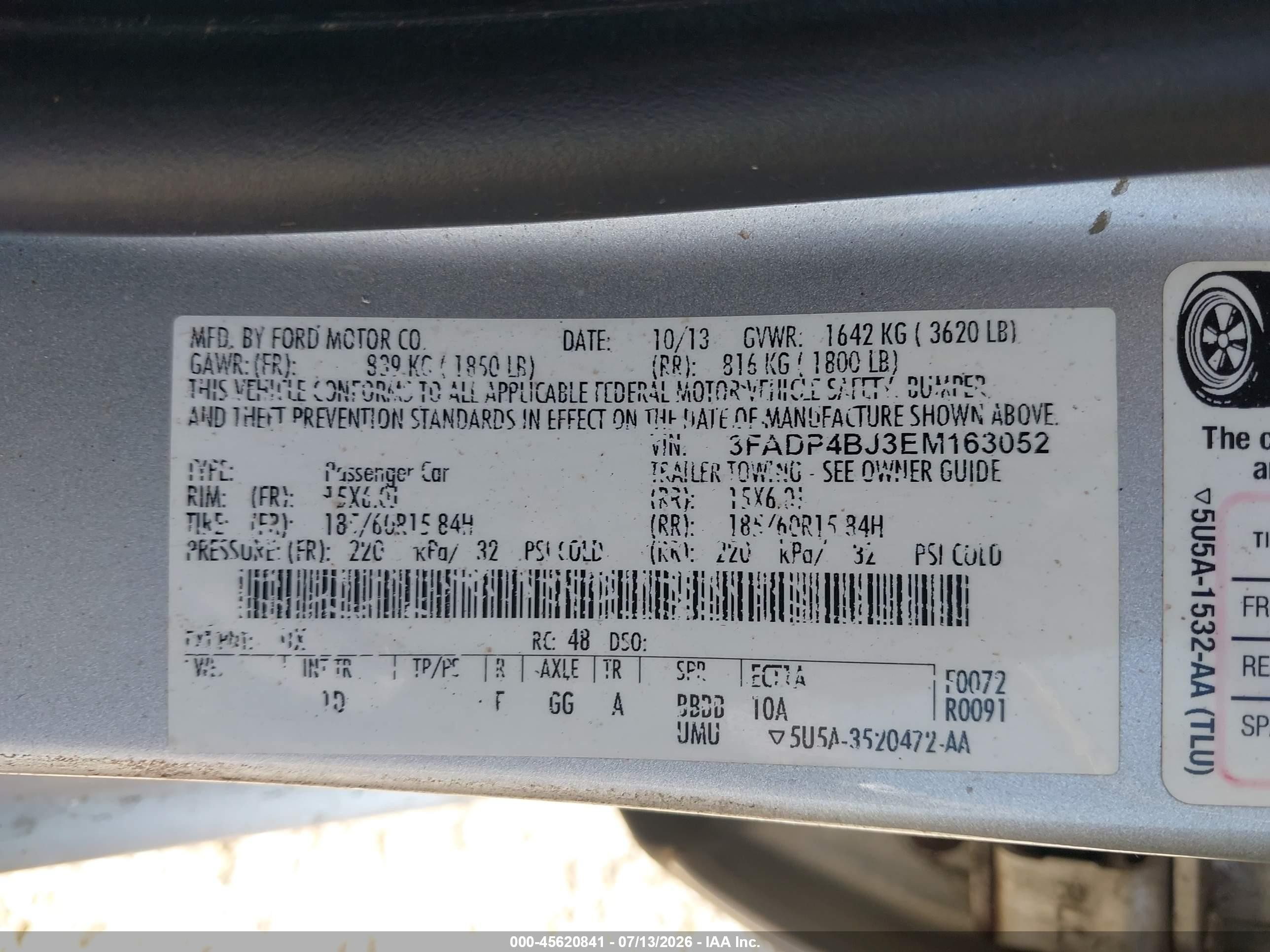2014 Ford Fiesta Se Серебряный vin: 3FADP4BJ3EM163052
