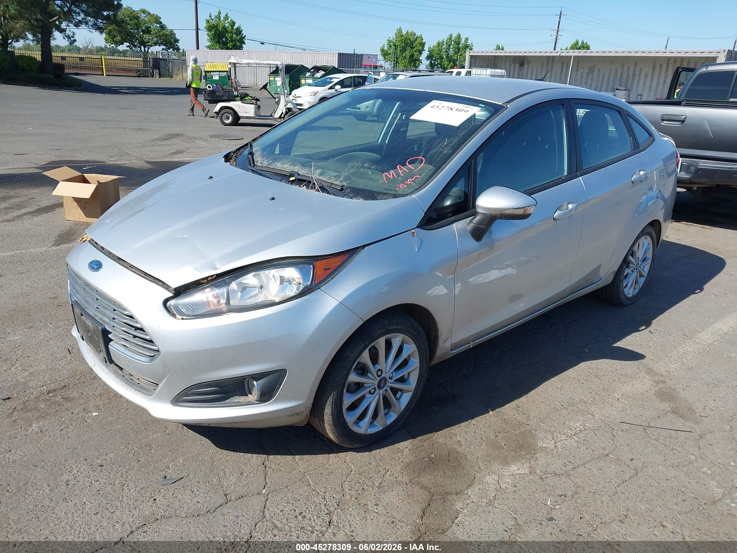 2014 Ford Fiesta Se Silver vin: 3FADP4BJ3EM171927