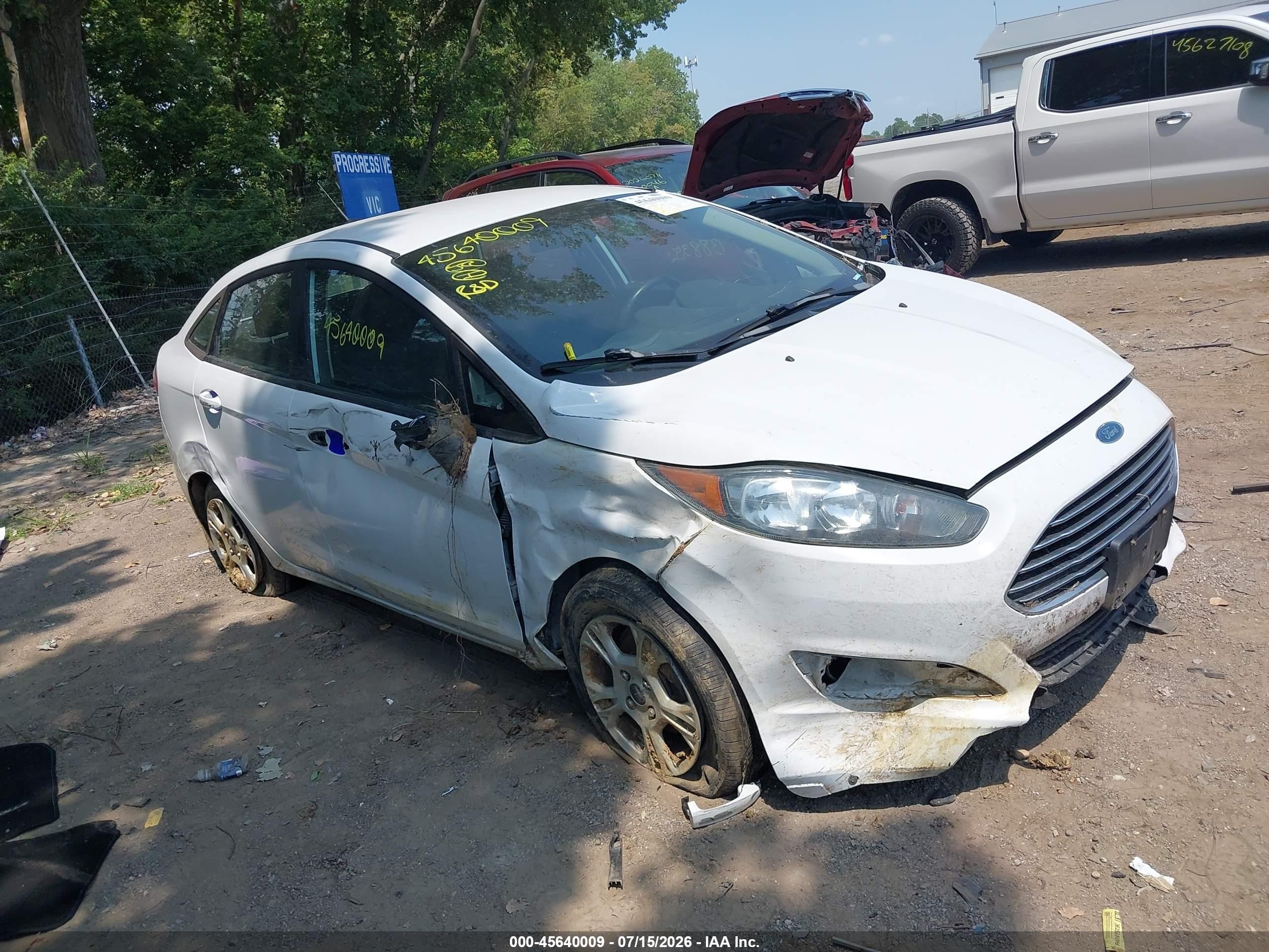 2015 Ford Fiesta Se White vin: 3FADP4BJ3FM114838