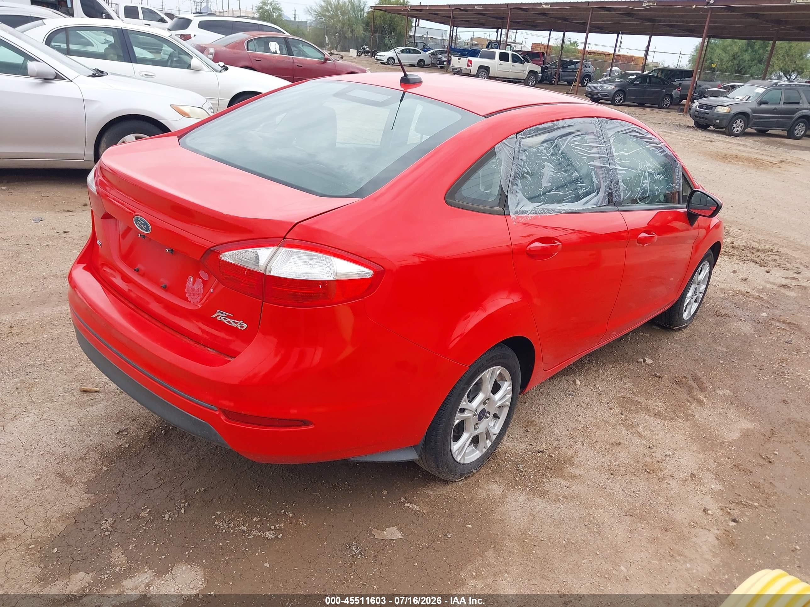 2015 Ford Fiesta Se Red vin: 3FADP4BJ3FM198854