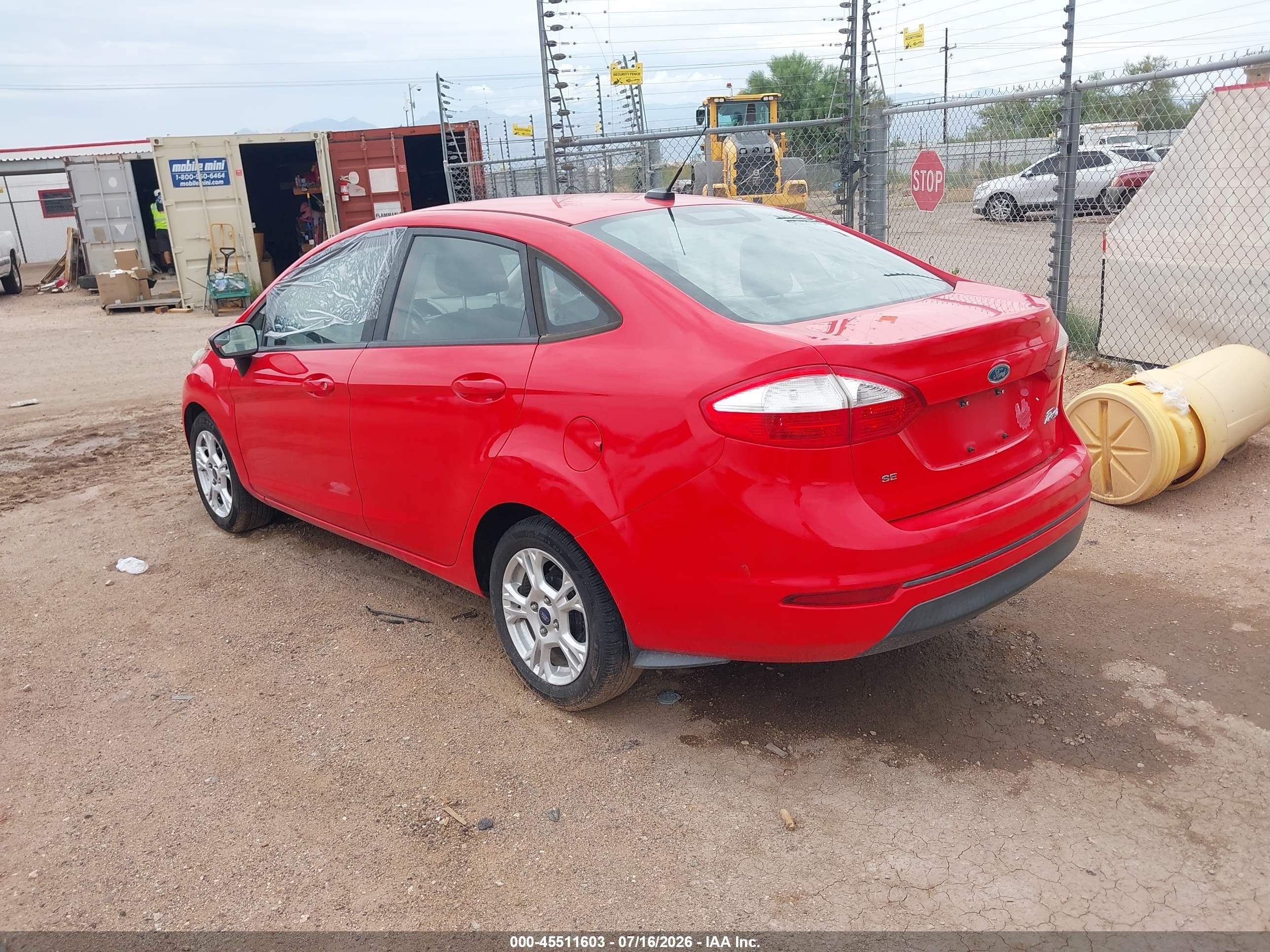 2015 Ford Fiesta Se Red vin: 3FADP4BJ3FM198854