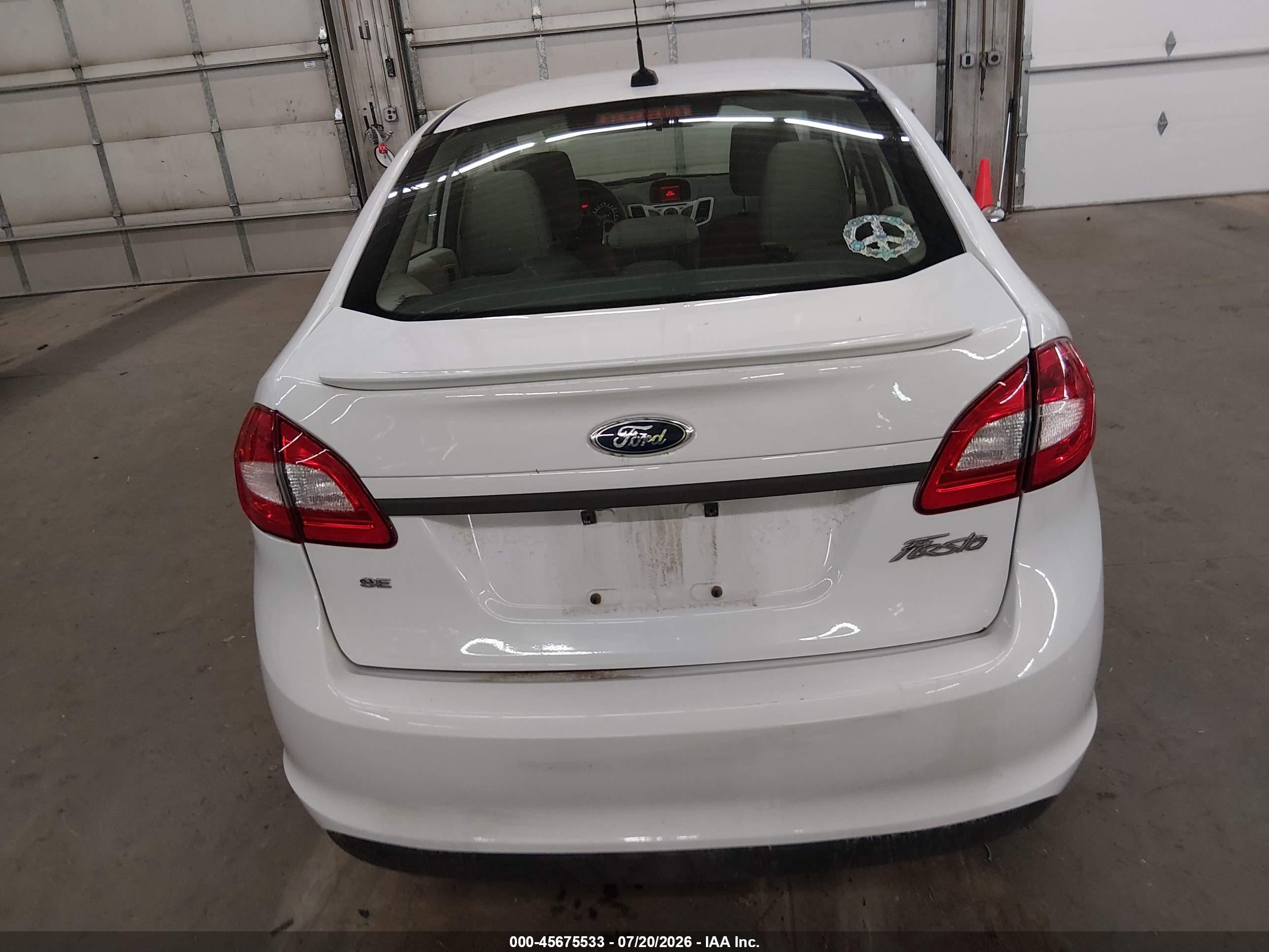 2012 Ford Fiesta Se White vin: 3FADP4BJ4CM160321