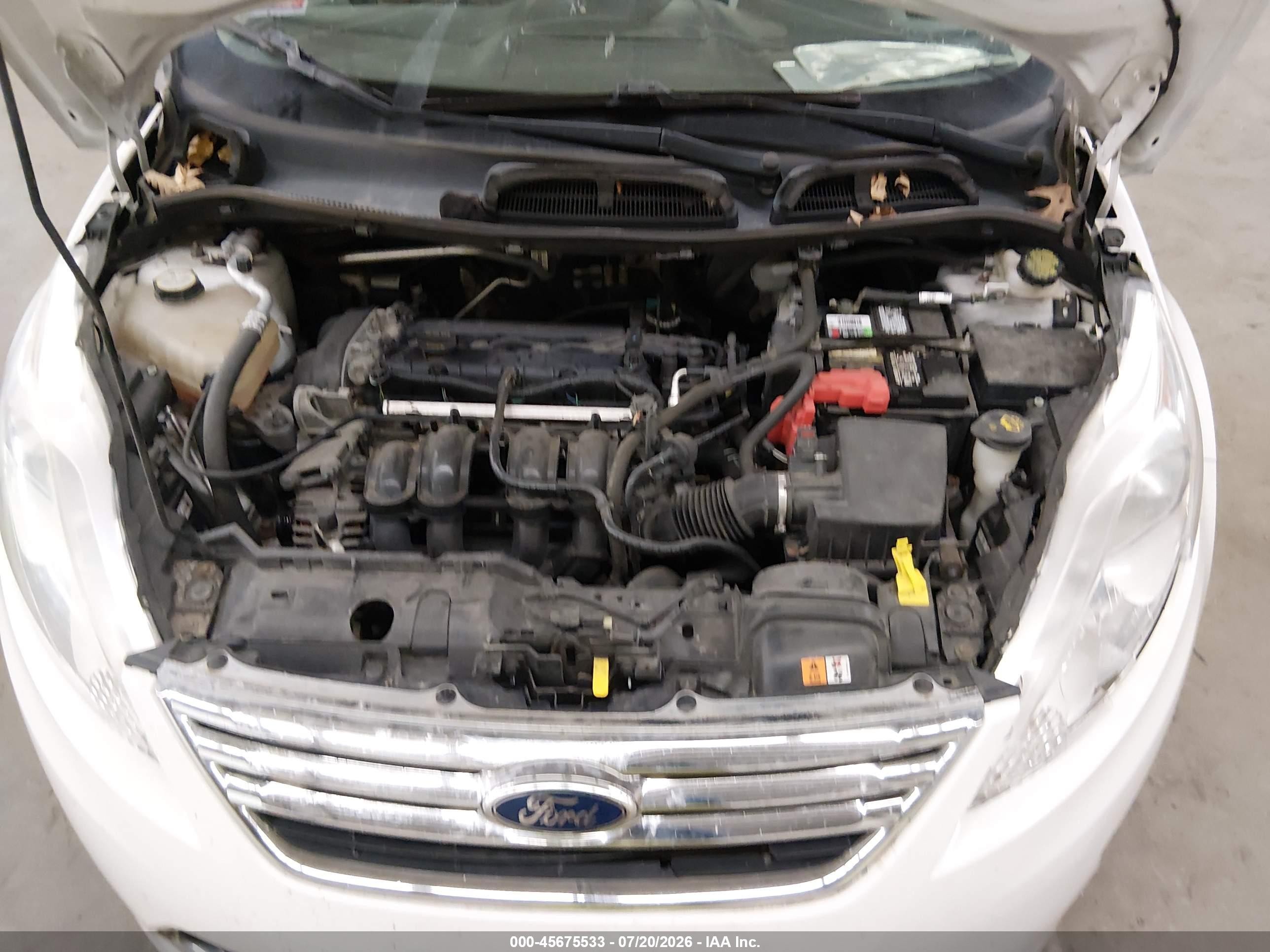 2012 Ford Fiesta Se White vin: 3FADP4BJ4CM160321