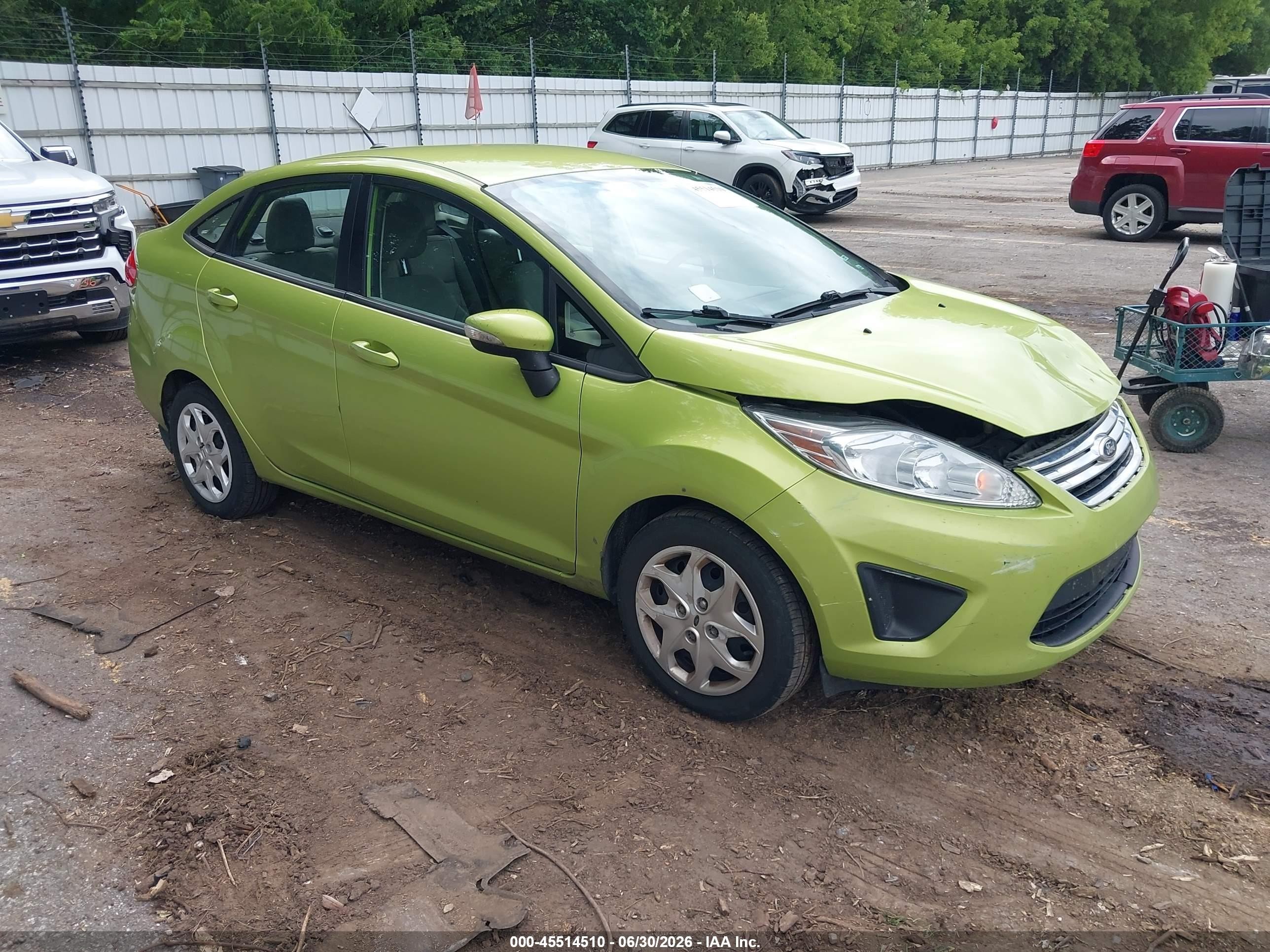 2013 Ford Fiesta Se Green vin: 3FADP4BJ4DM176276