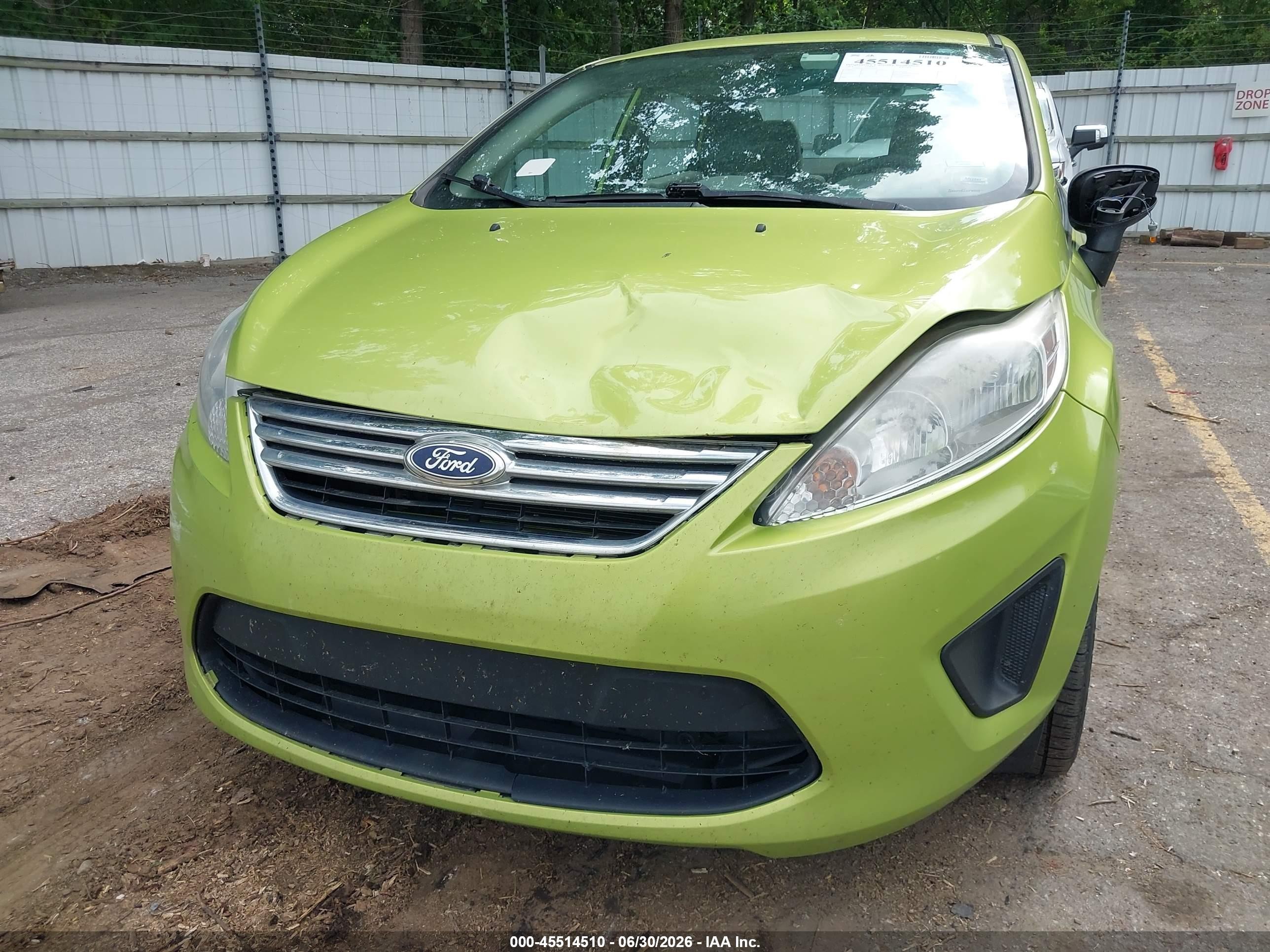 2013 Ford Fiesta Se Green vin: 3FADP4BJ4DM176276