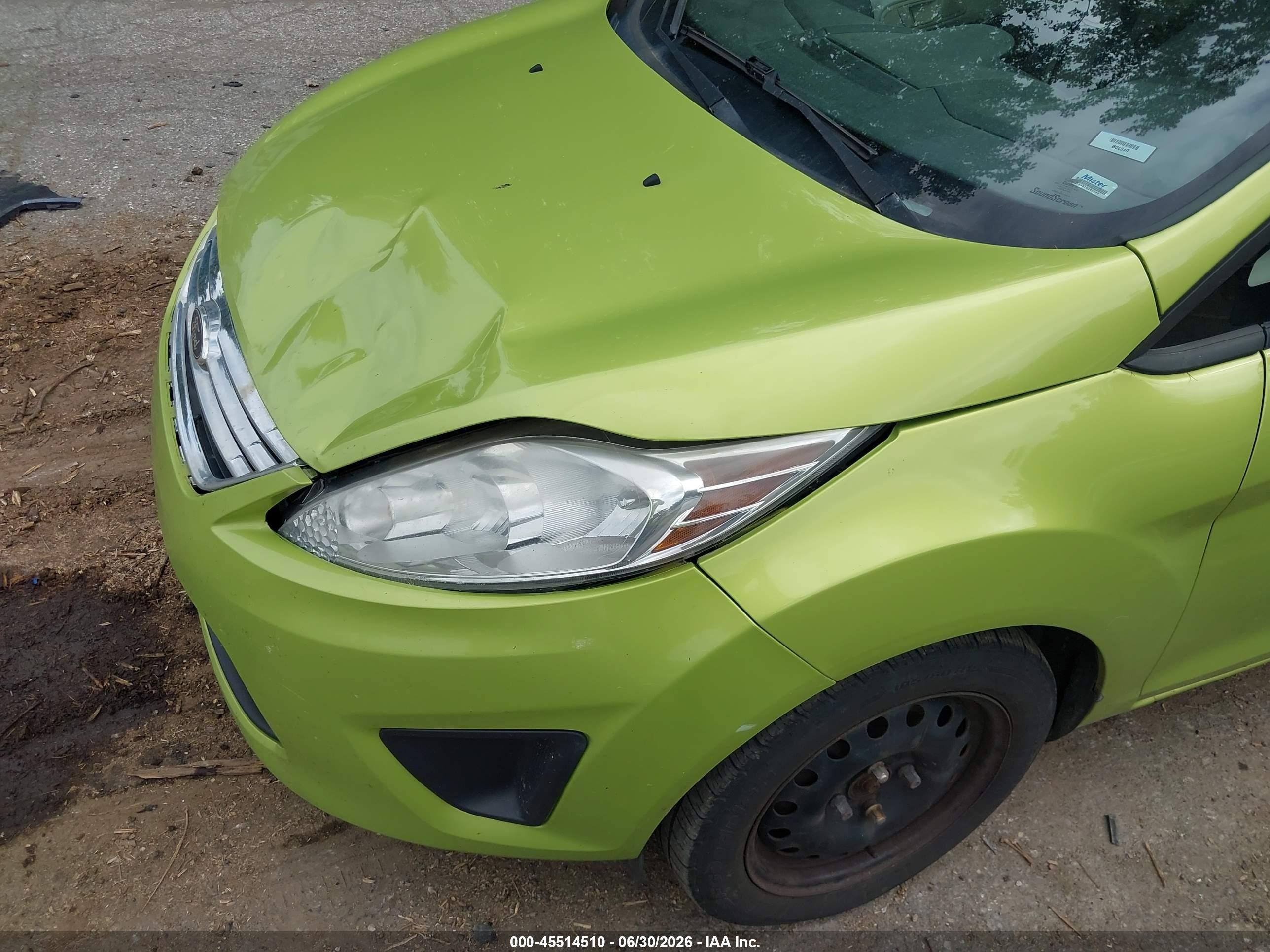2013 Ford Fiesta Se Green vin: 3FADP4BJ4DM176276
