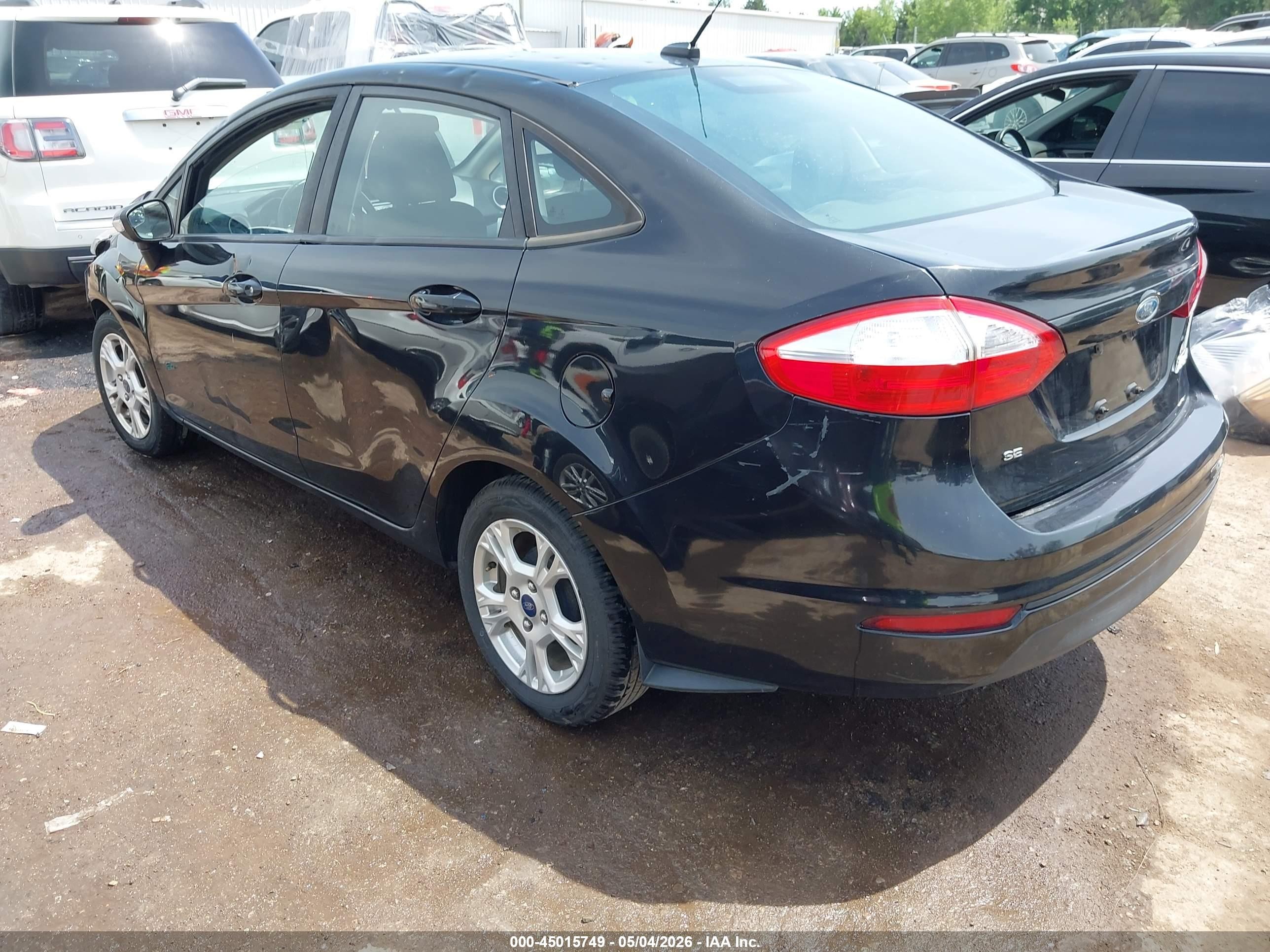 2014 Ford Fiesta Se Черный vin: 3FADP4BJ4EM148365