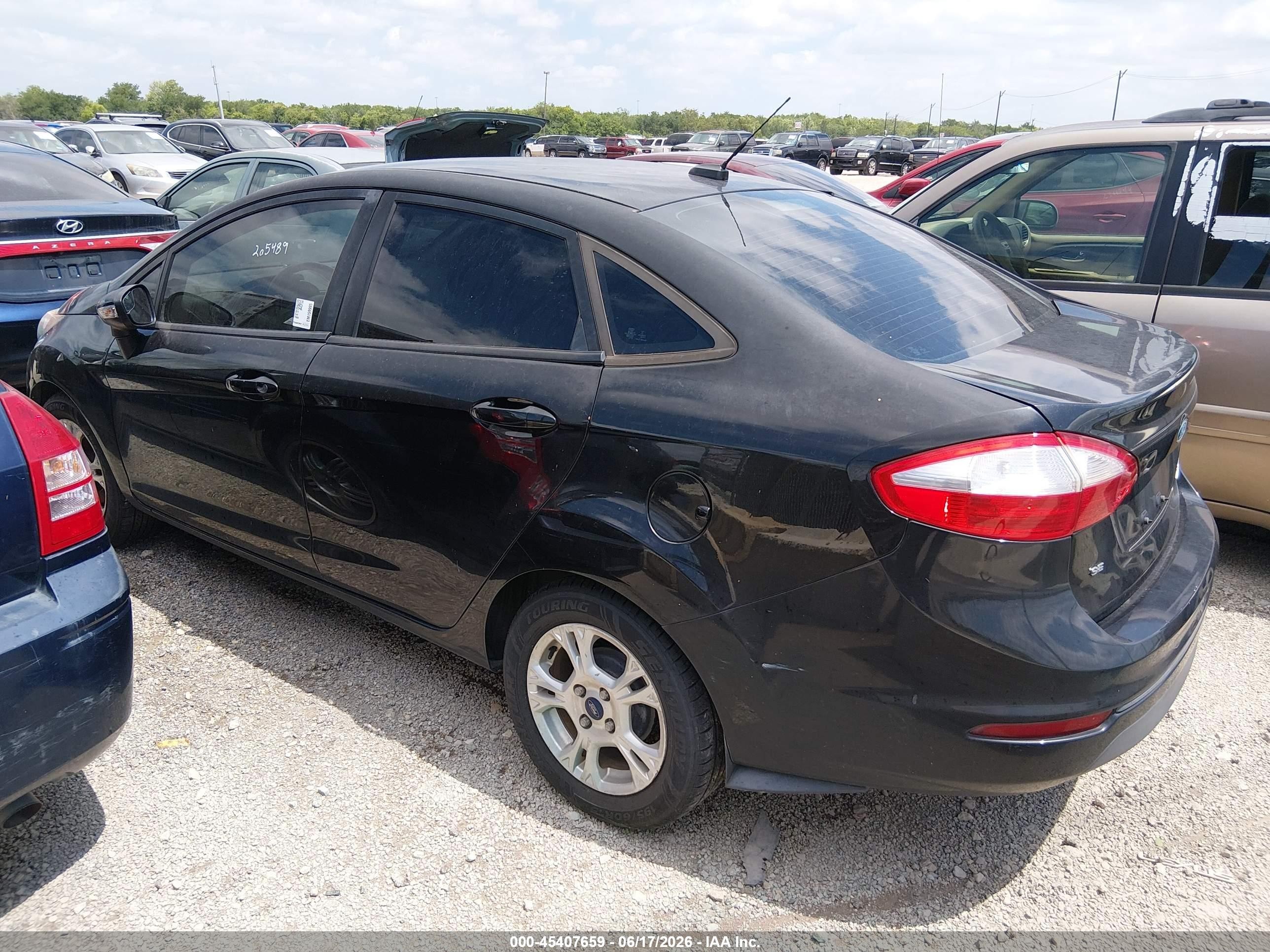 2014 Ford Fiesta Se Black vin: 3FADP4BJ4EM159995