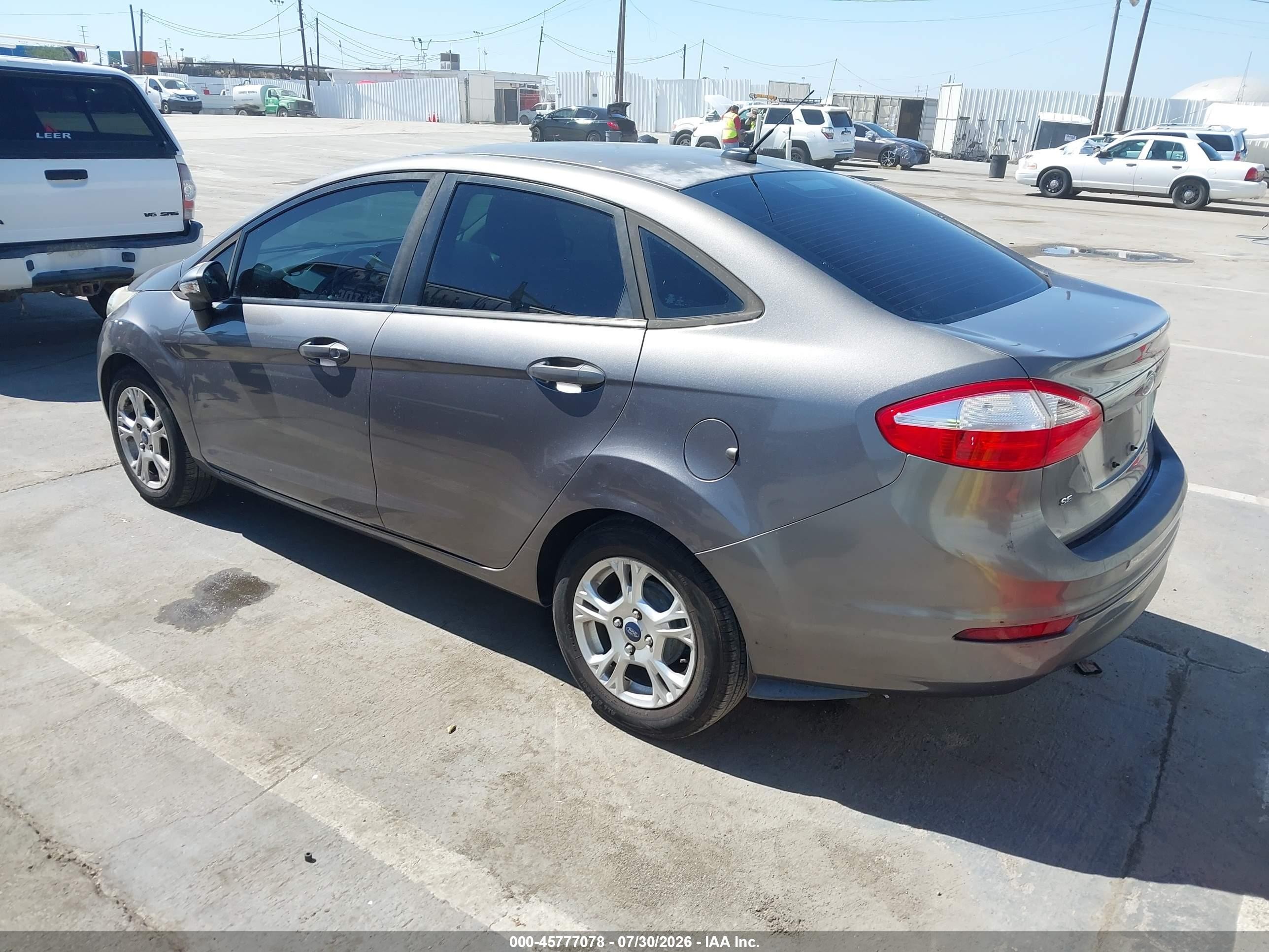 2014 Ford Fiesta Se Gray vin: 3FADP4BJ4EM203851