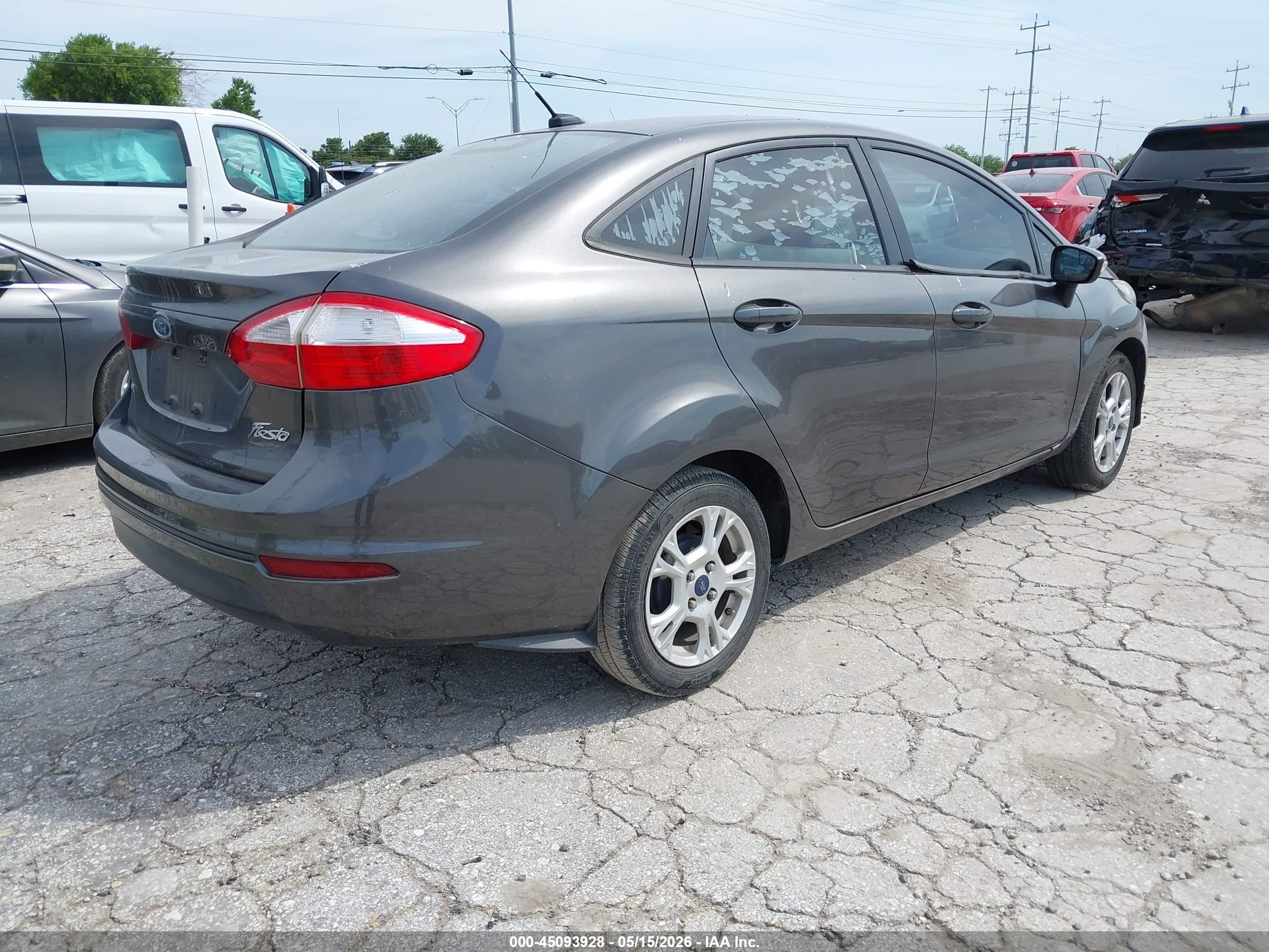 2015 Ford Fiesta Se Gray vin: 3FADP4BJ4FM115111