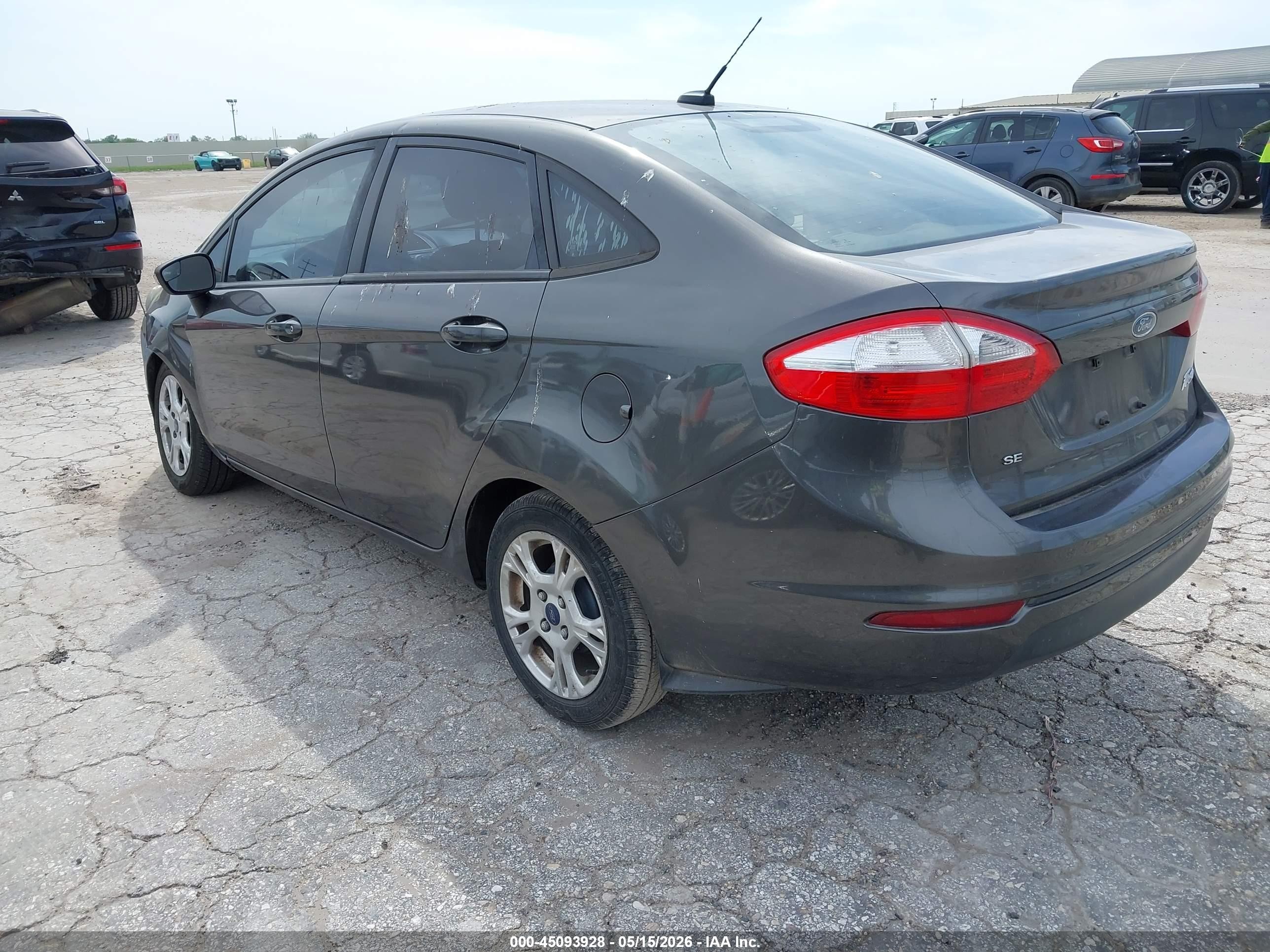 2015 Ford Fiesta Se Gray vin: 3FADP4BJ4FM115111
