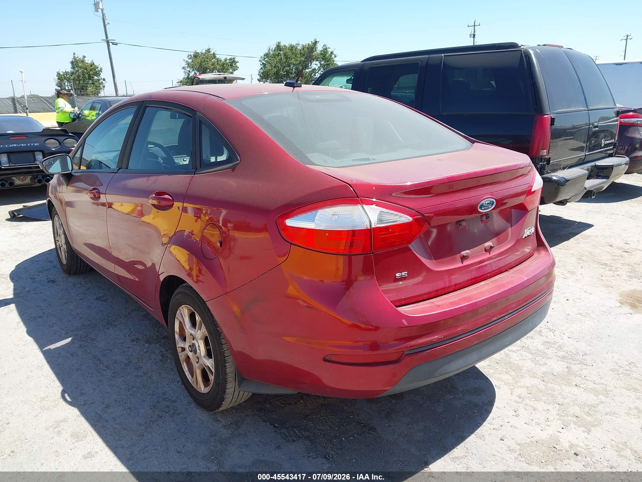 2015 Ford Fiesta Se Burgundy vin: 3FADP4BJ4FM172523