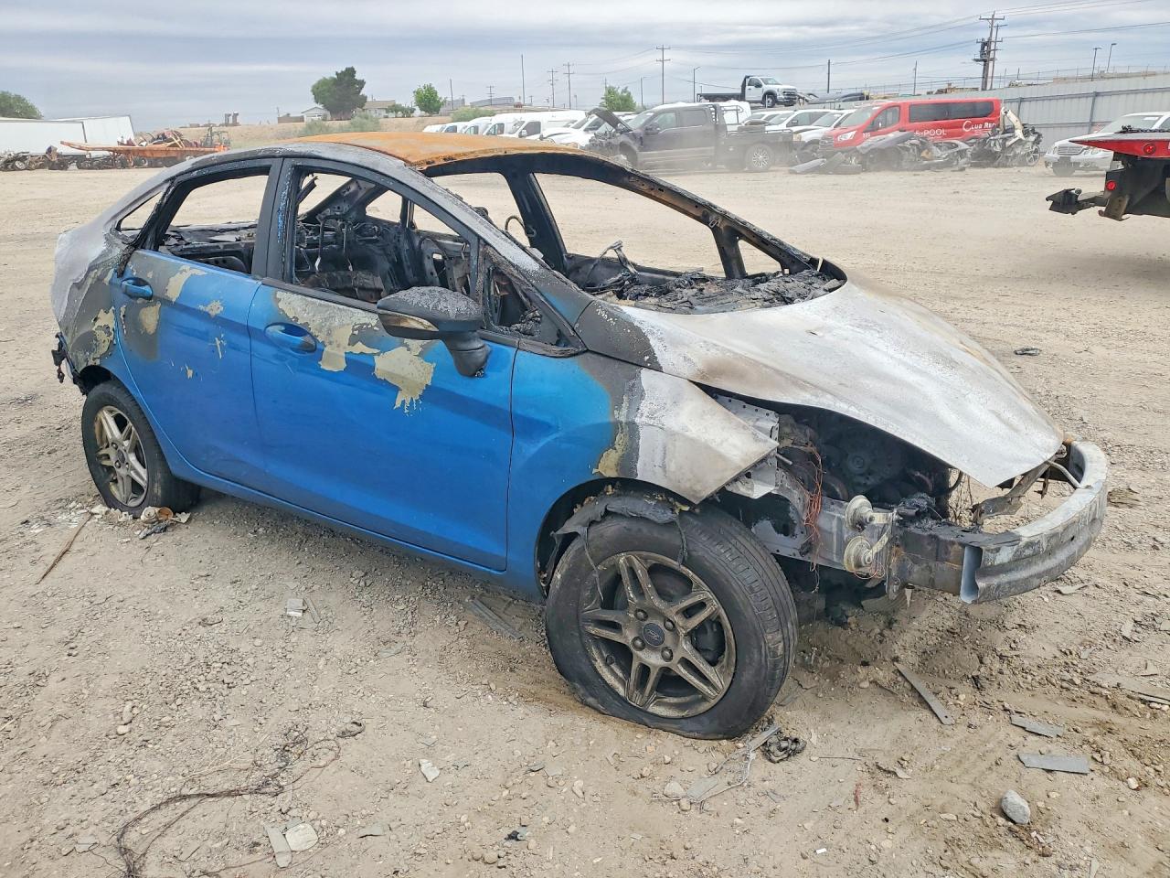 2017 Ford Fiesta Se Синий vin: 3FADP4BJ4HM168278