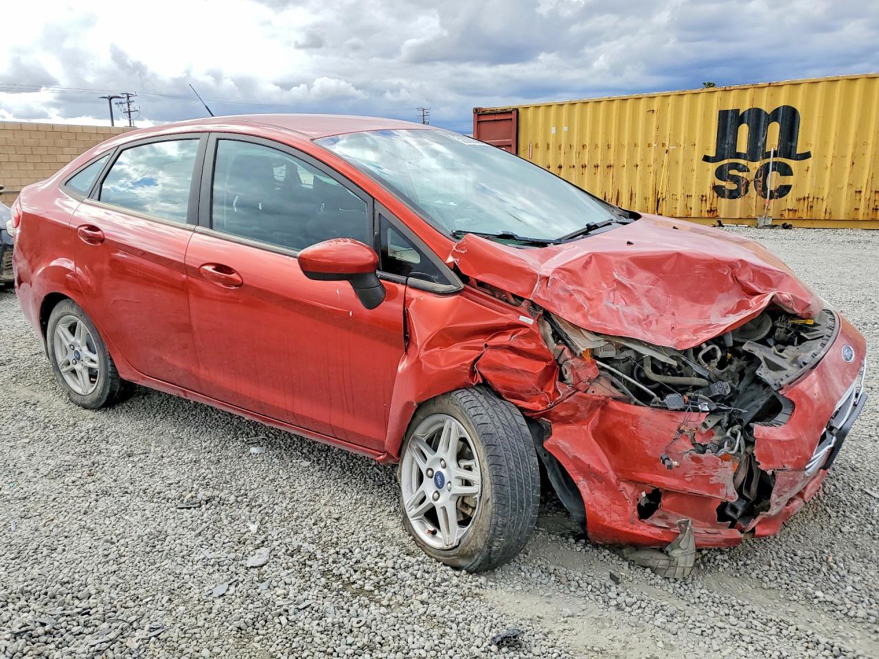 2018 Ford Fiesta Se Orange vin: 3FADP4BJ4JM134993