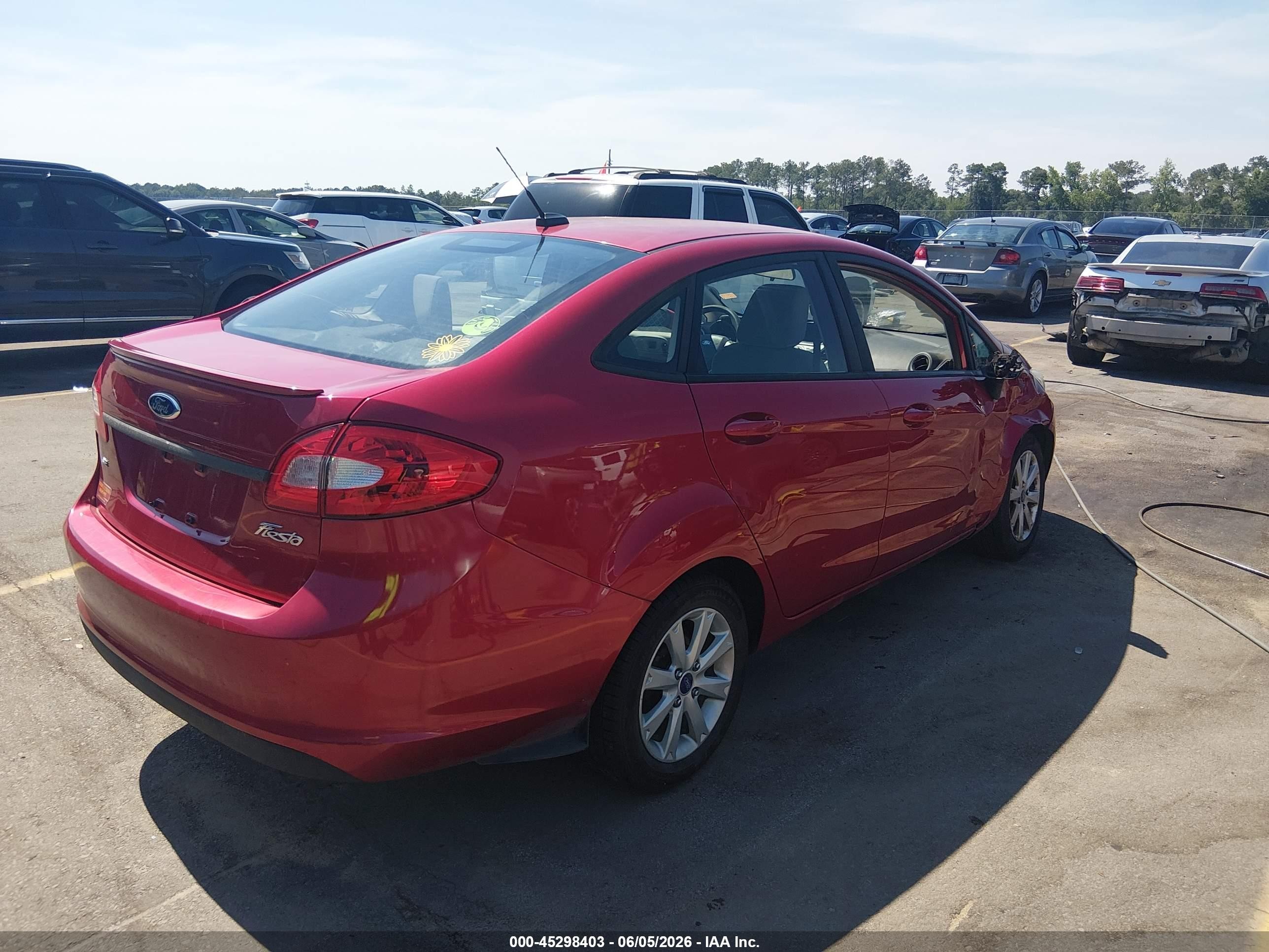 2012 Ford Fiesta Se Red vin: 3FADP4BJ5CM155936