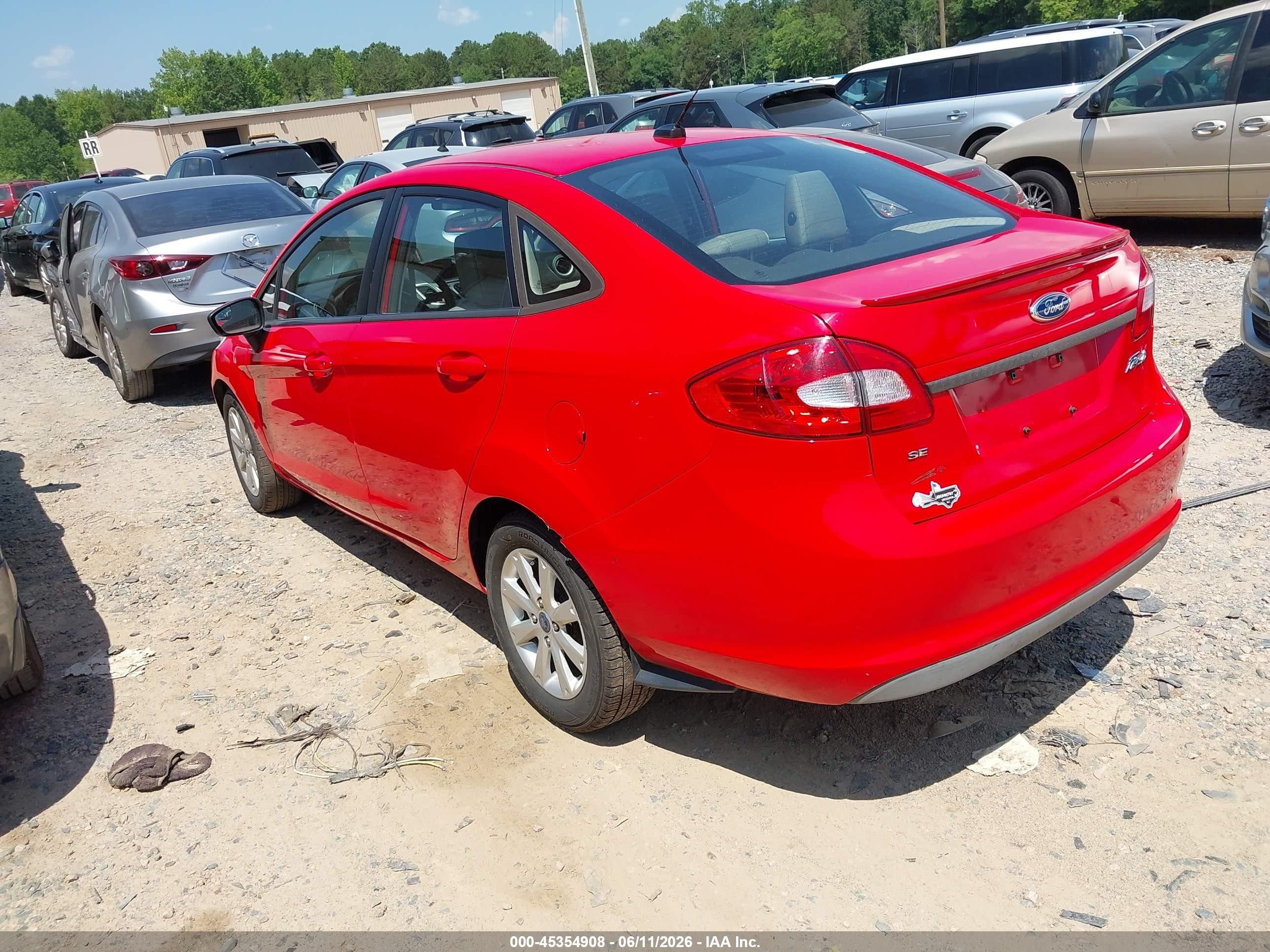 2012 Ford Fiesta Se Red vin: 3FADP4BJ5CM156004