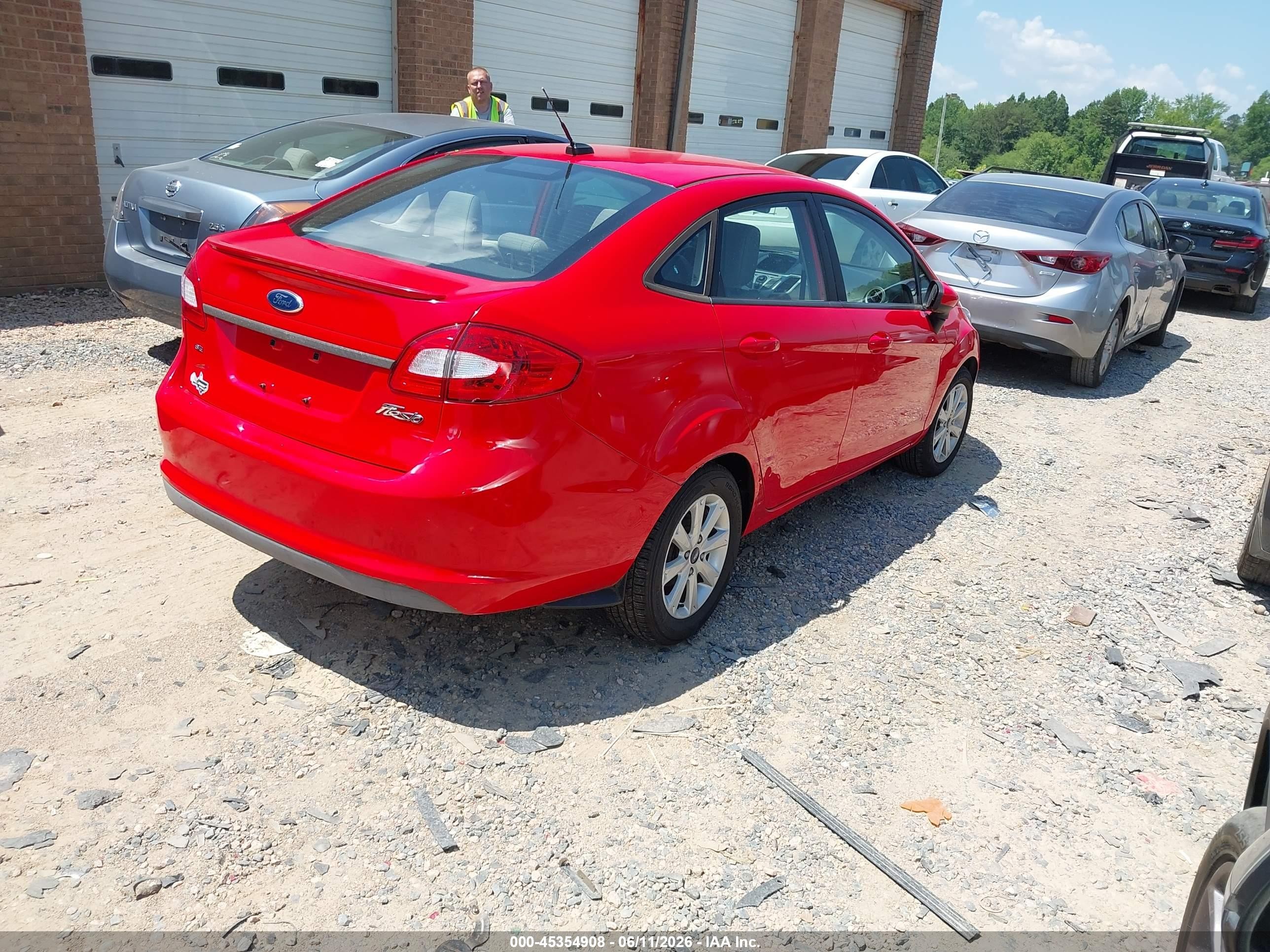 2012 Ford Fiesta Se Red vin: 3FADP4BJ5CM156004