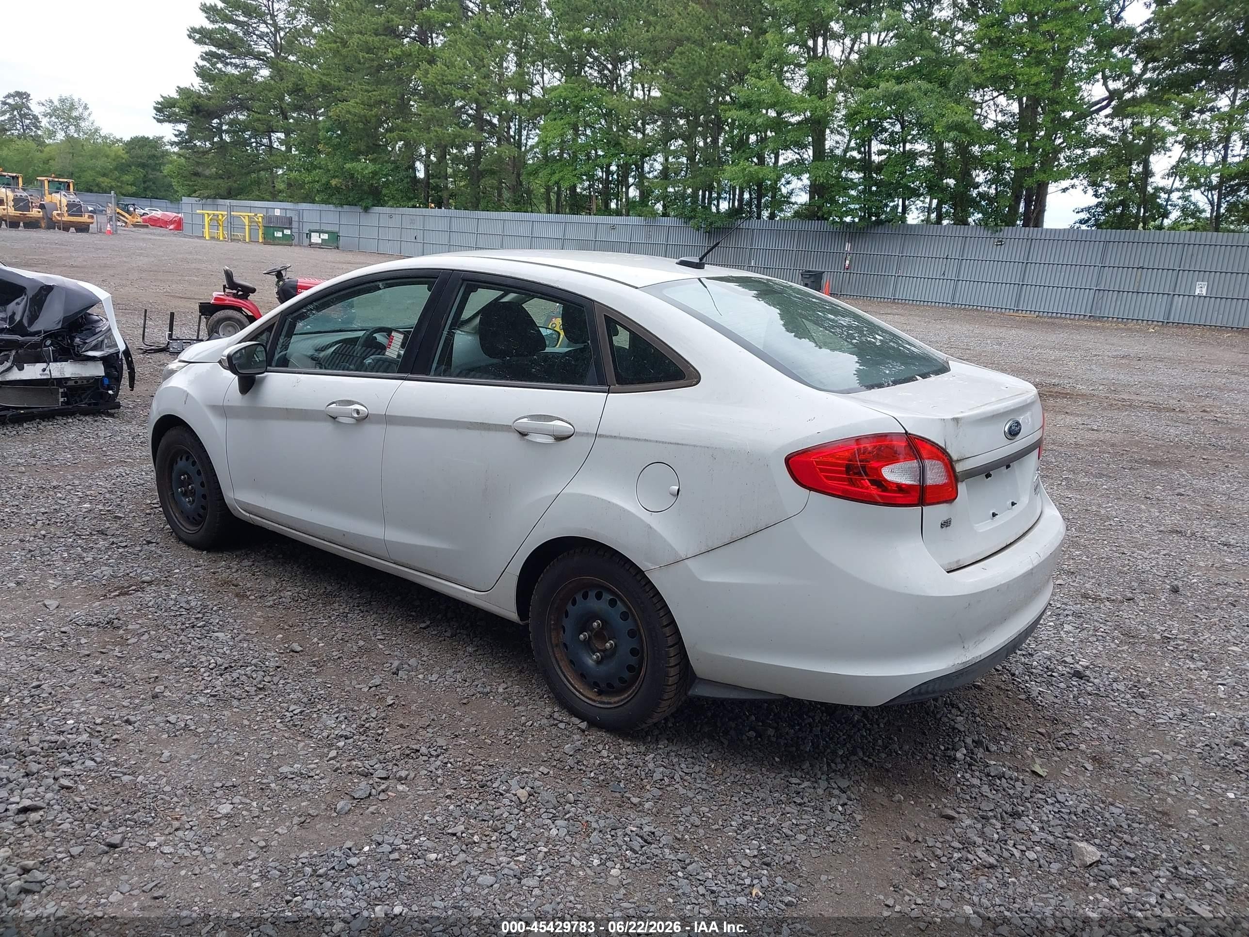 2013 Ford Fiesta Se White vin: 3FADP4BJ5DM178604