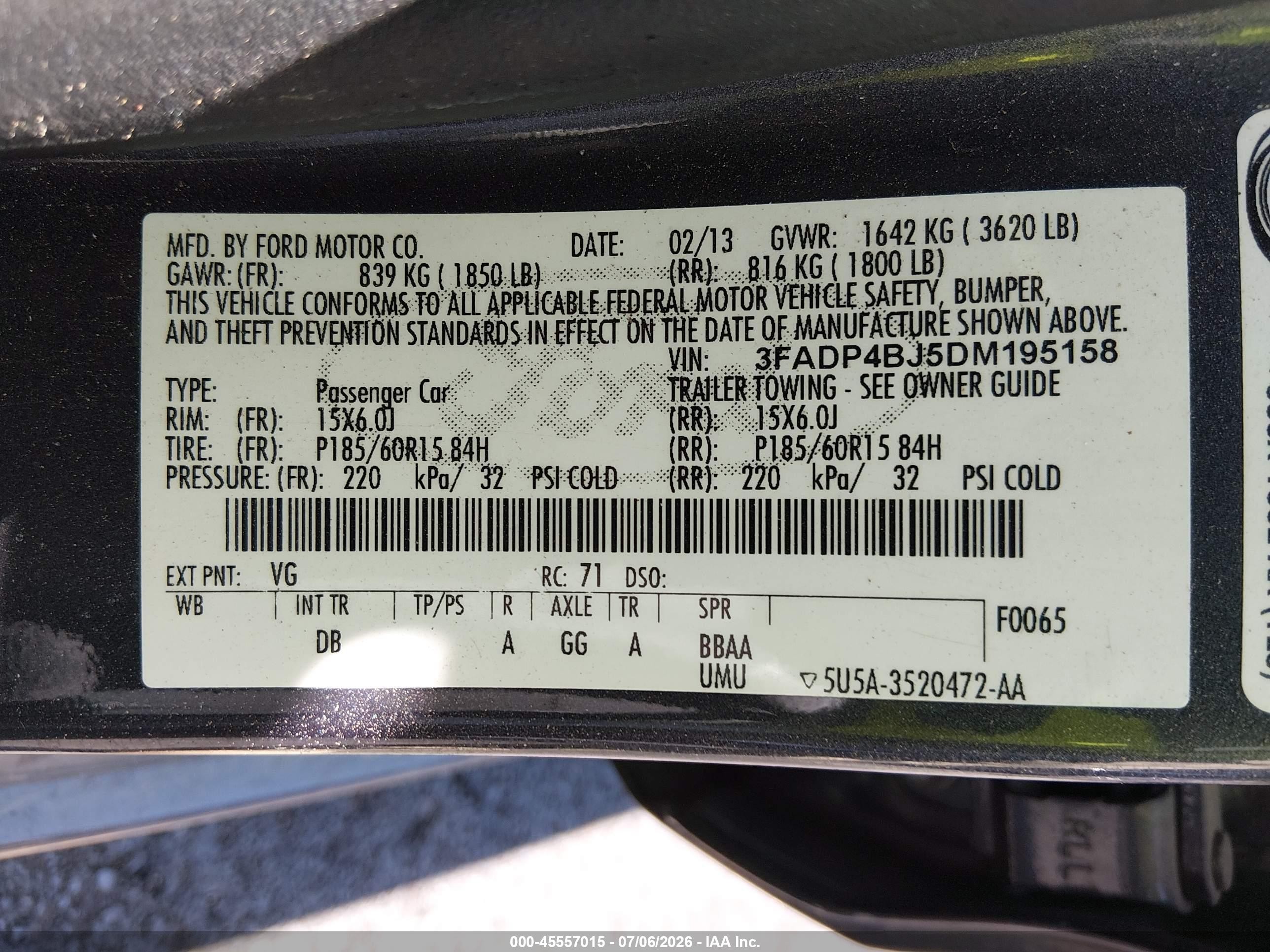 2013 Ford Fiesta Se Gray vin: 3FADP4BJ5DM195158