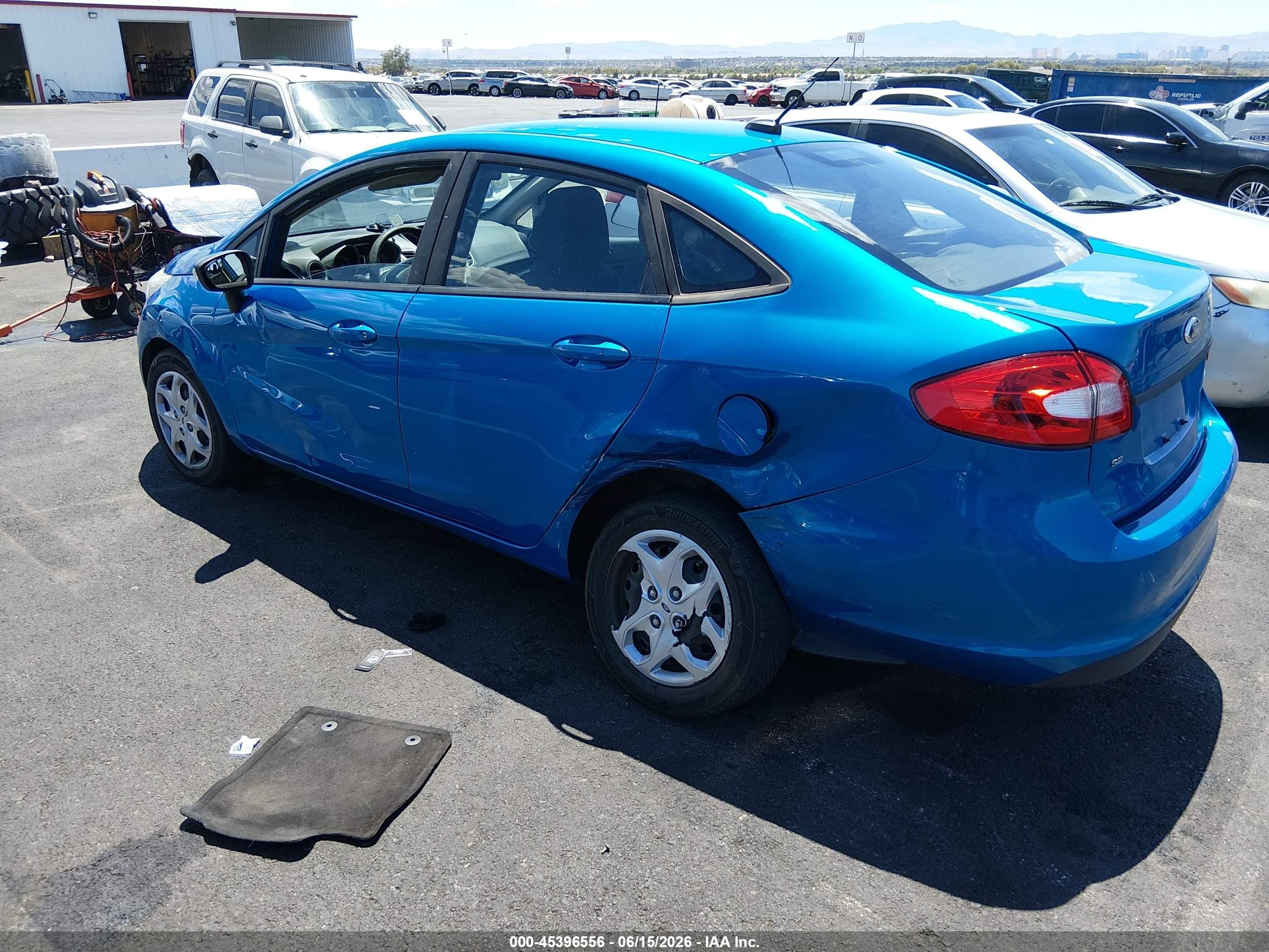 2013 Ford Fiesta Se Blue vin: 3FADP4BJ5DM208507