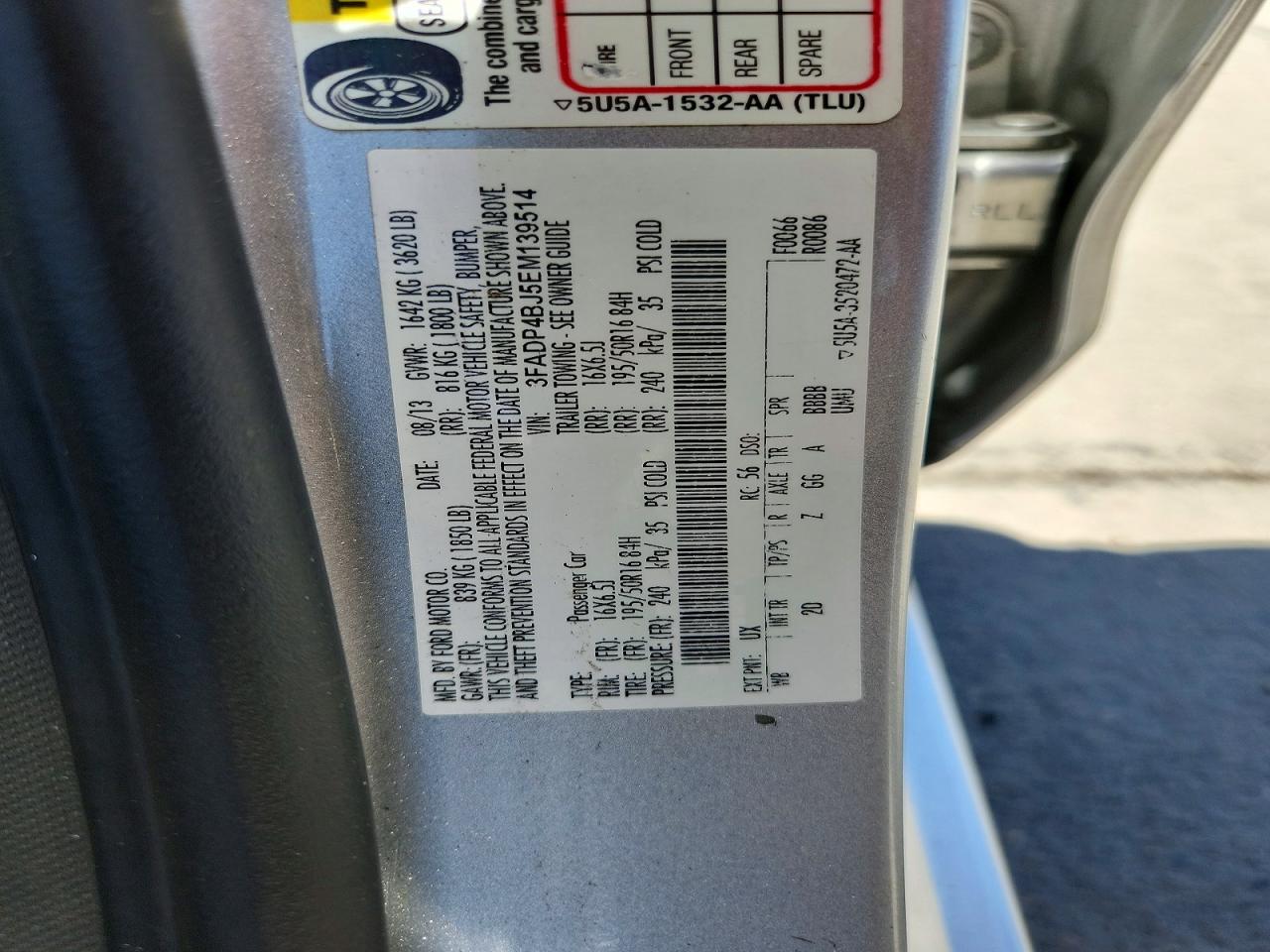 2014 Ford Fiesta Se Silver vin: 3FADP4BJ5EM139514