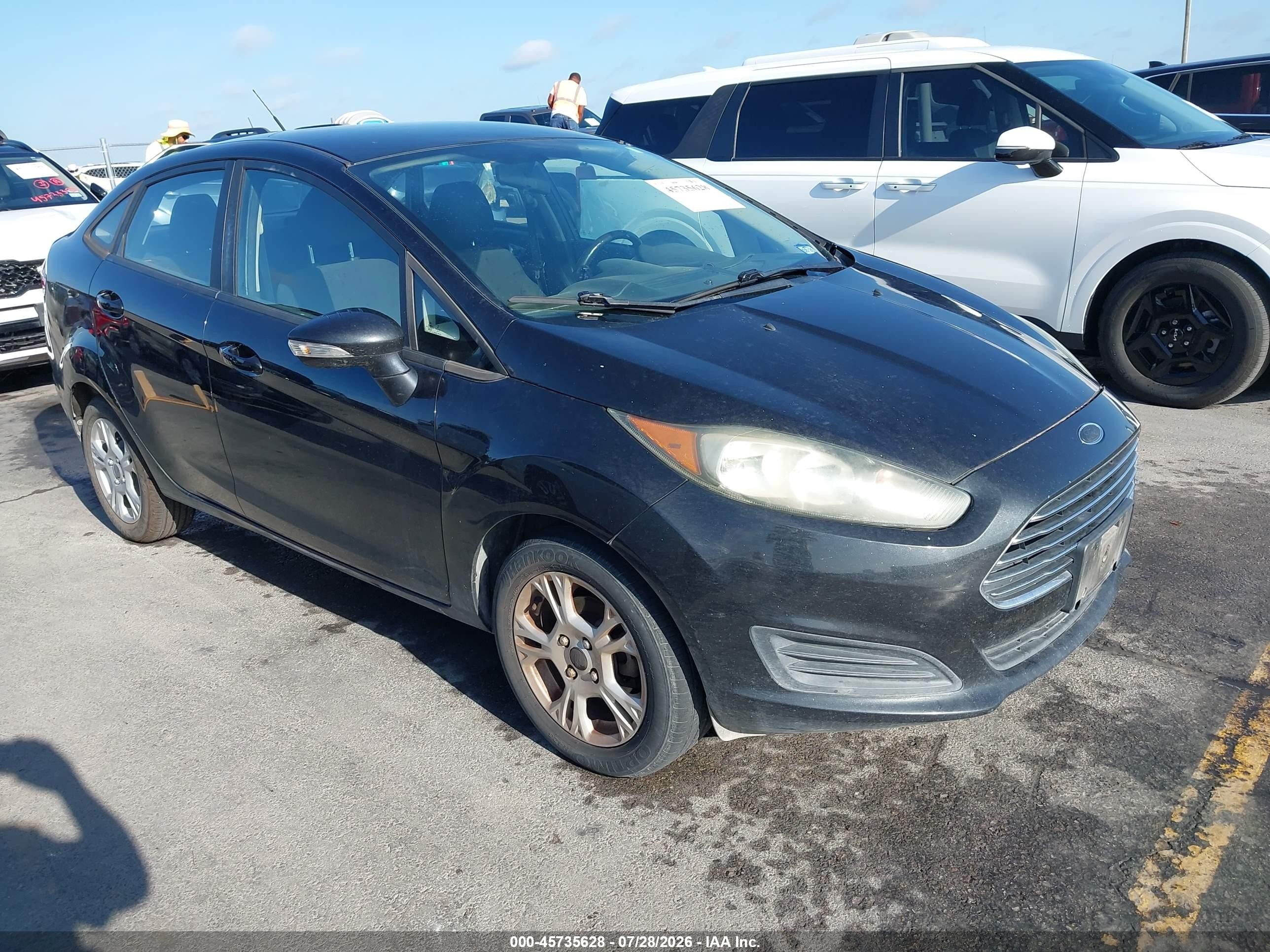 2015 Ford Fiesta Se Black vin: 3FADP4BJ5FM150837