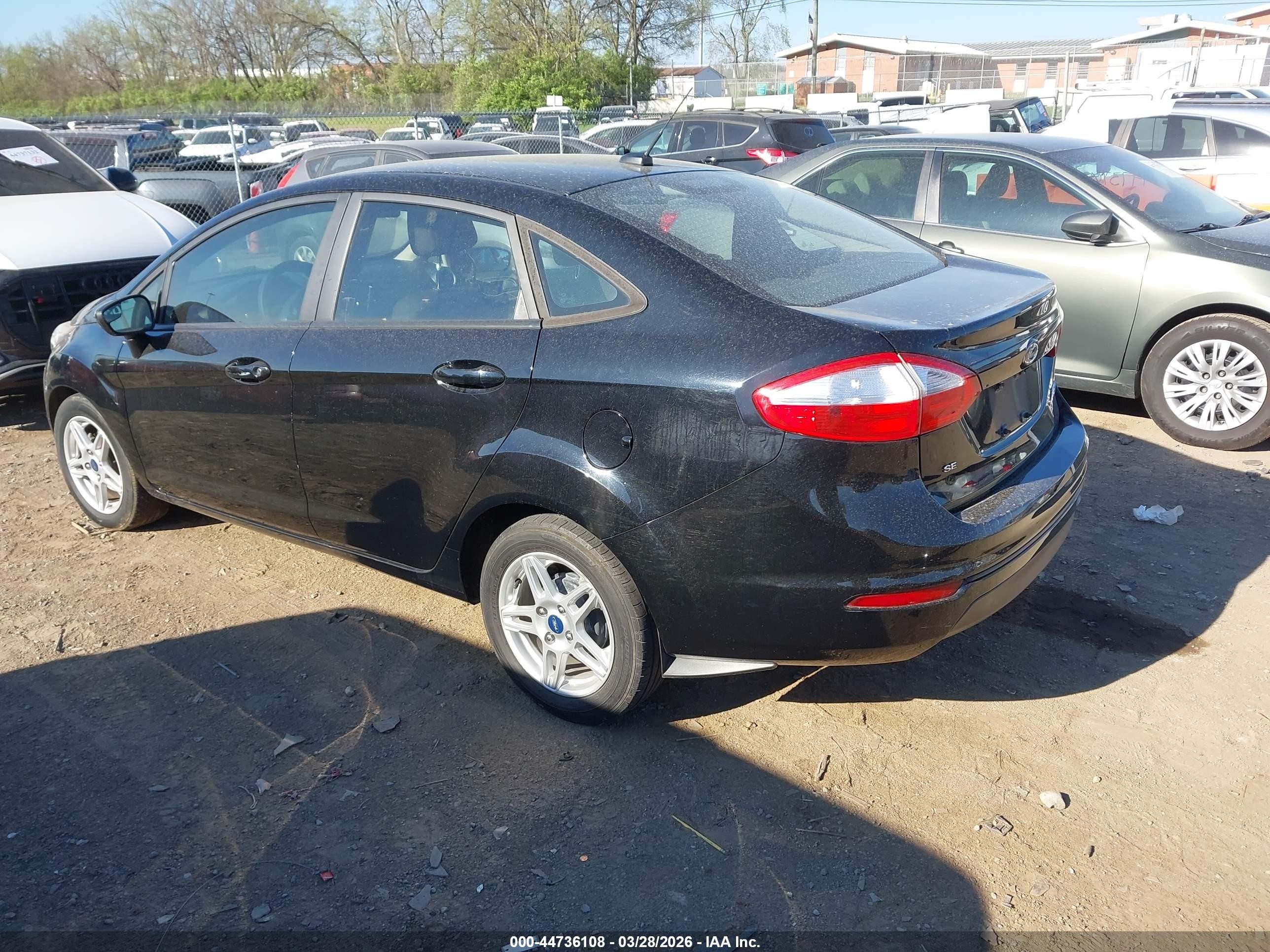 2019 Ford Fiesta Se Black vin: 3FADP4BJ5KM117203