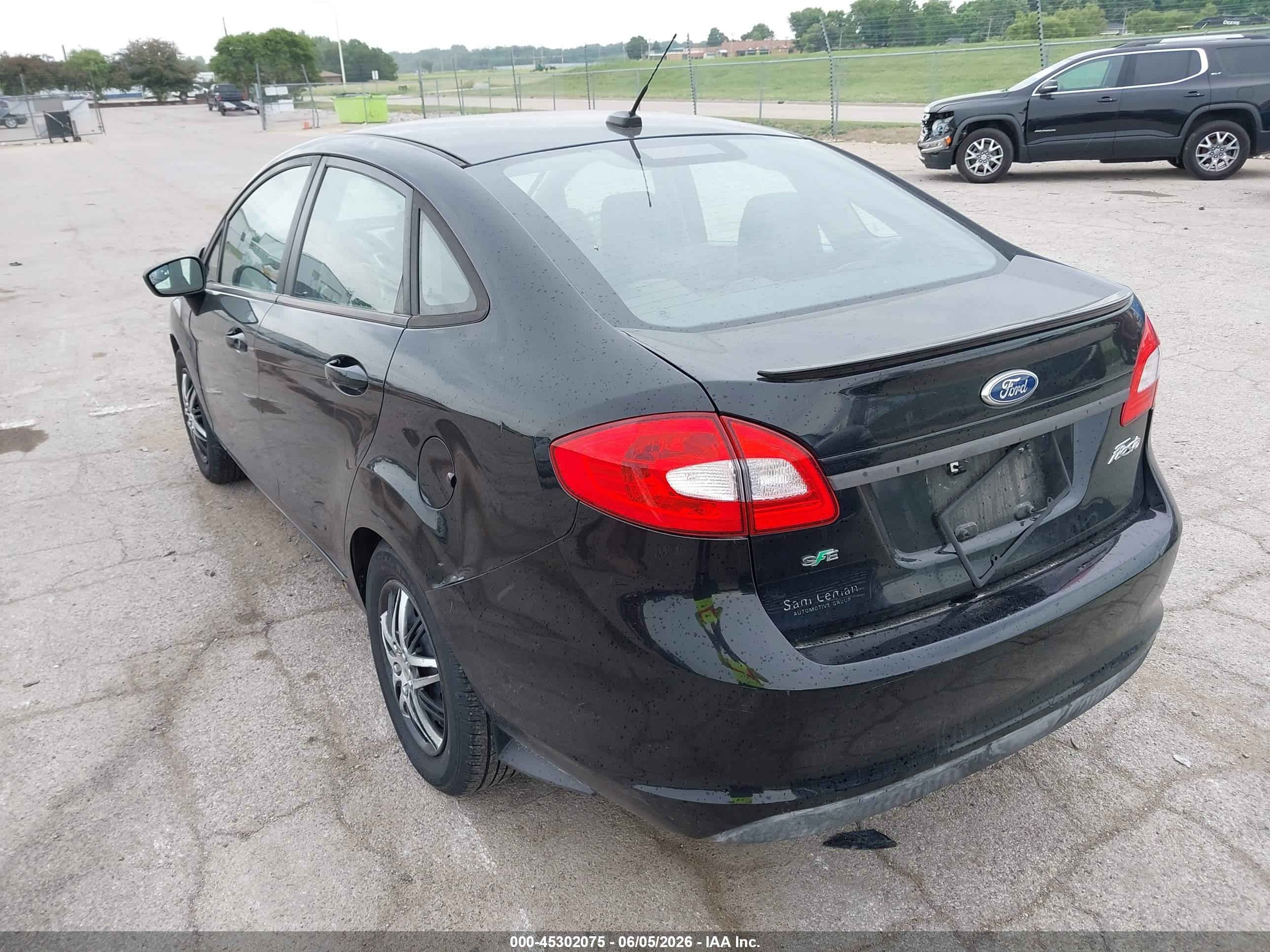 2012 Ford Fiesta Se Black vin: 3FADP4BJ6CM128745