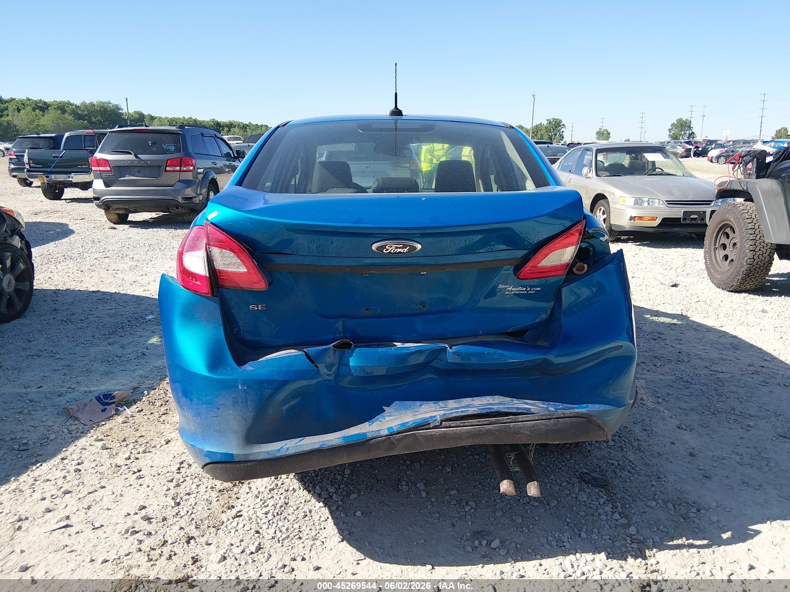 2012 Ford Fiesta Se Blue vin: 3FADP4BJ6CM150373