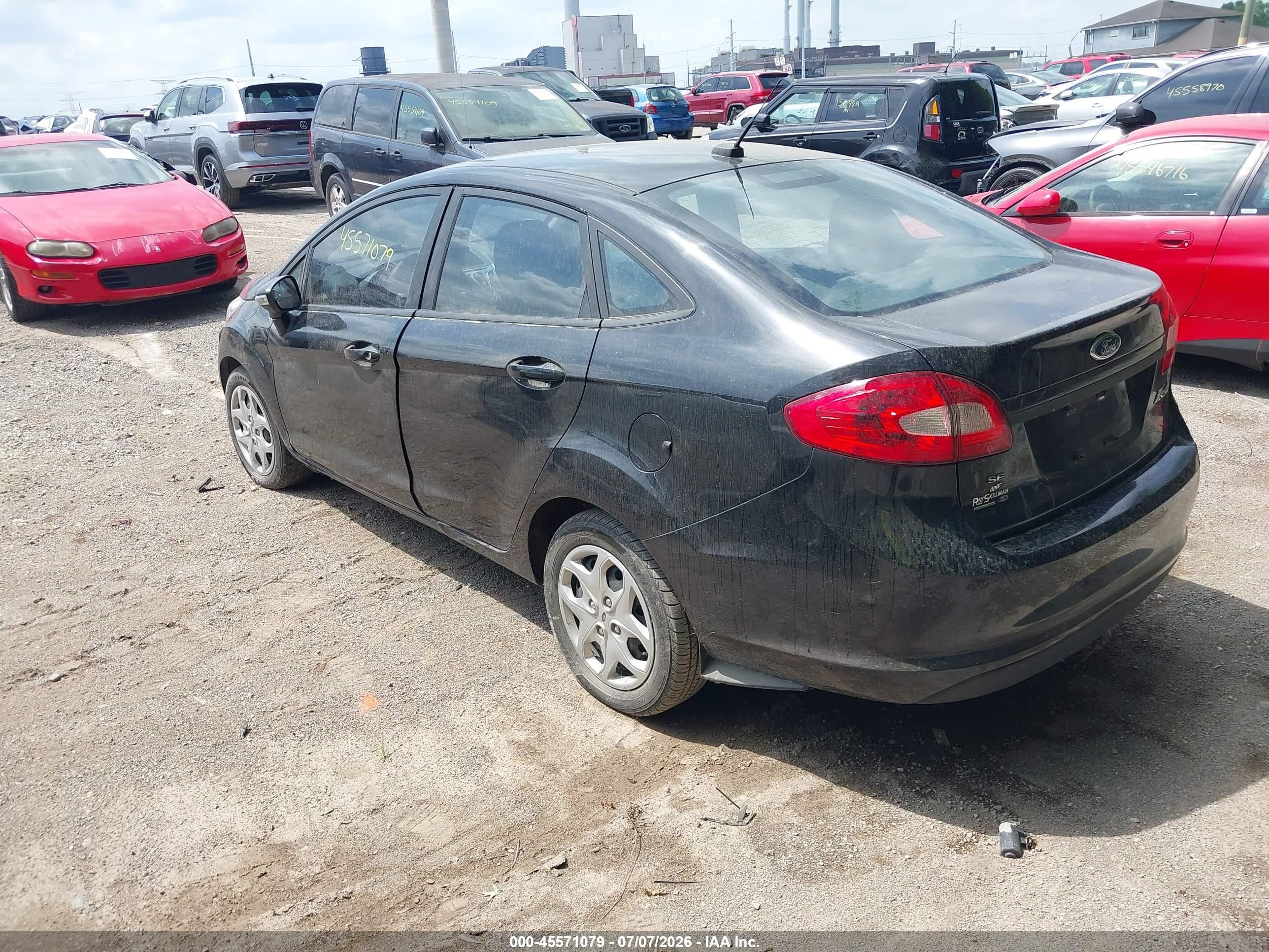 2012 Ford Fiesta Se Black vin: 3FADP4BJ6CM198780