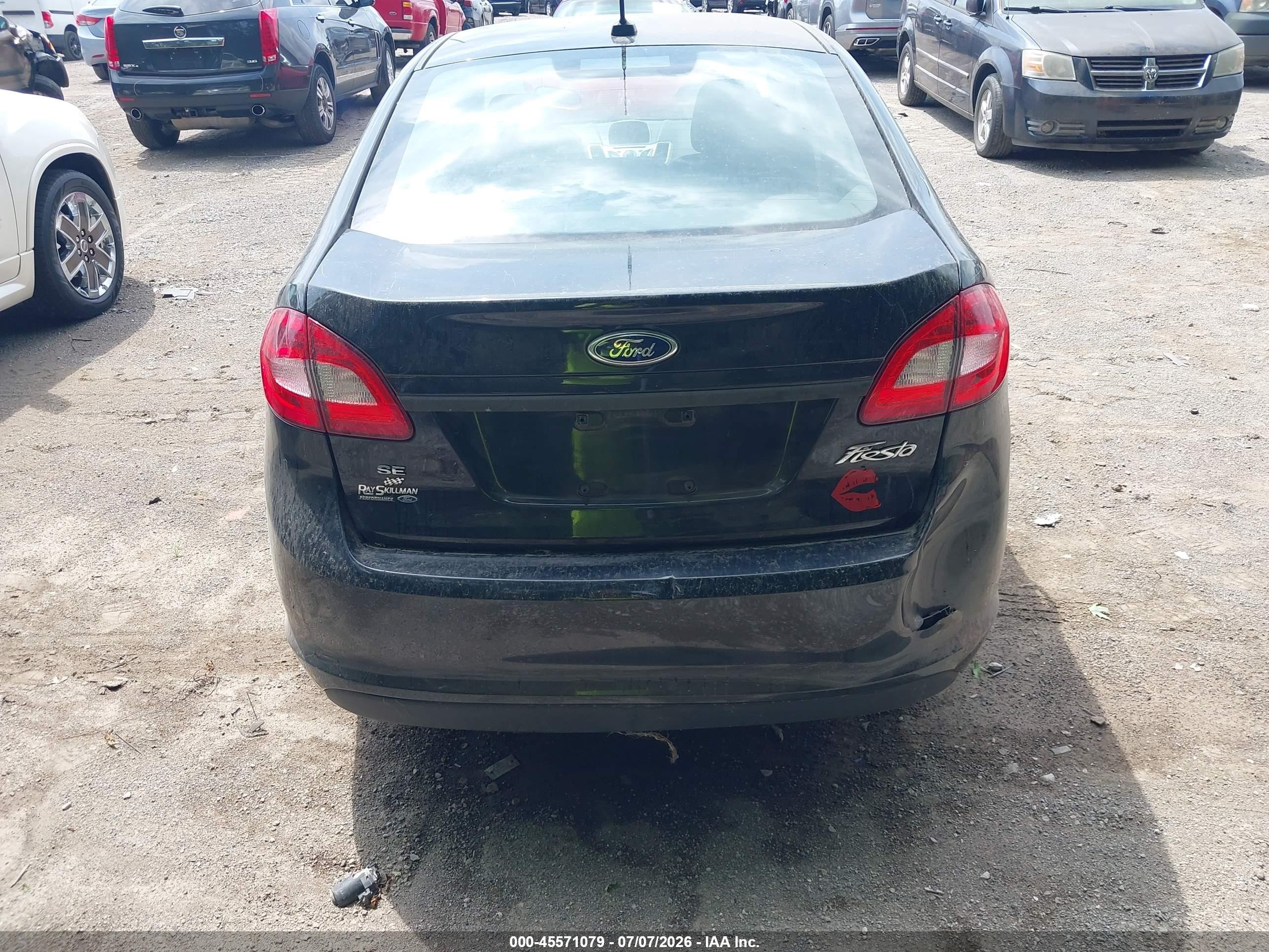 2012 Ford Fiesta Se Black vin: 3FADP4BJ6CM198780