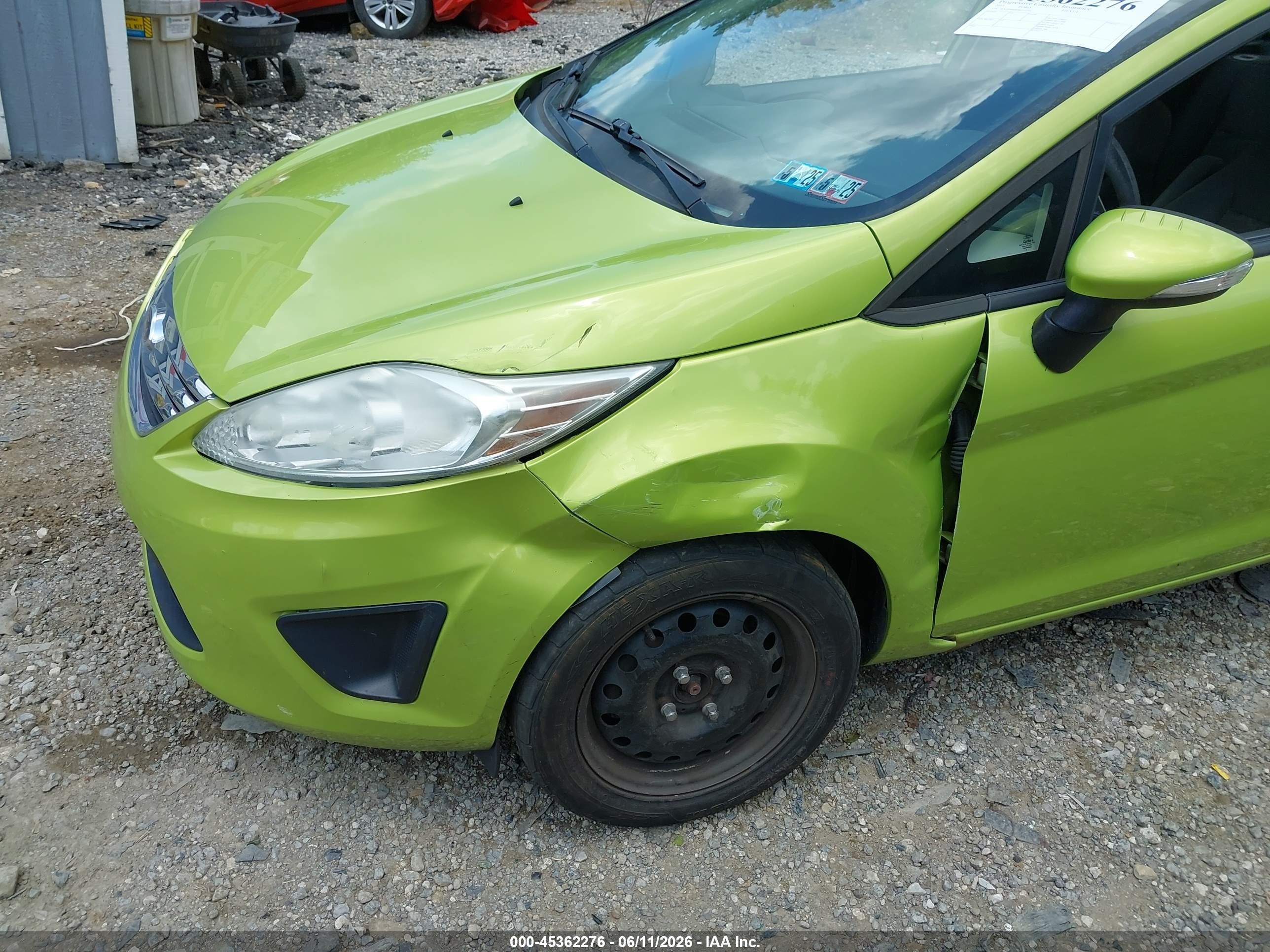 2013 Ford Fiesta Se Green vin: 3FADP4BJ6DM116595