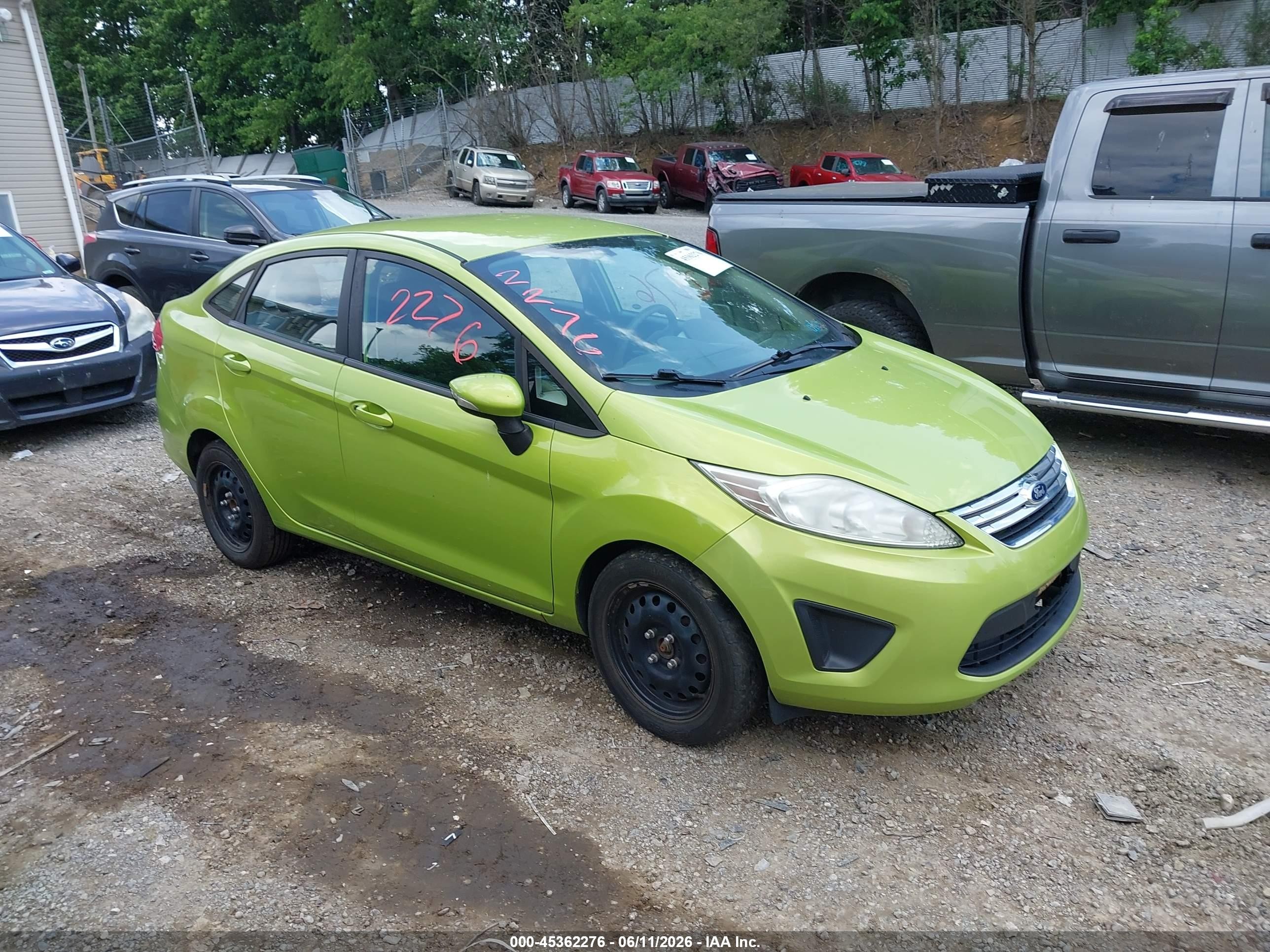 2013 Ford Fiesta Se Green vin: 3FADP4BJ6DM116595