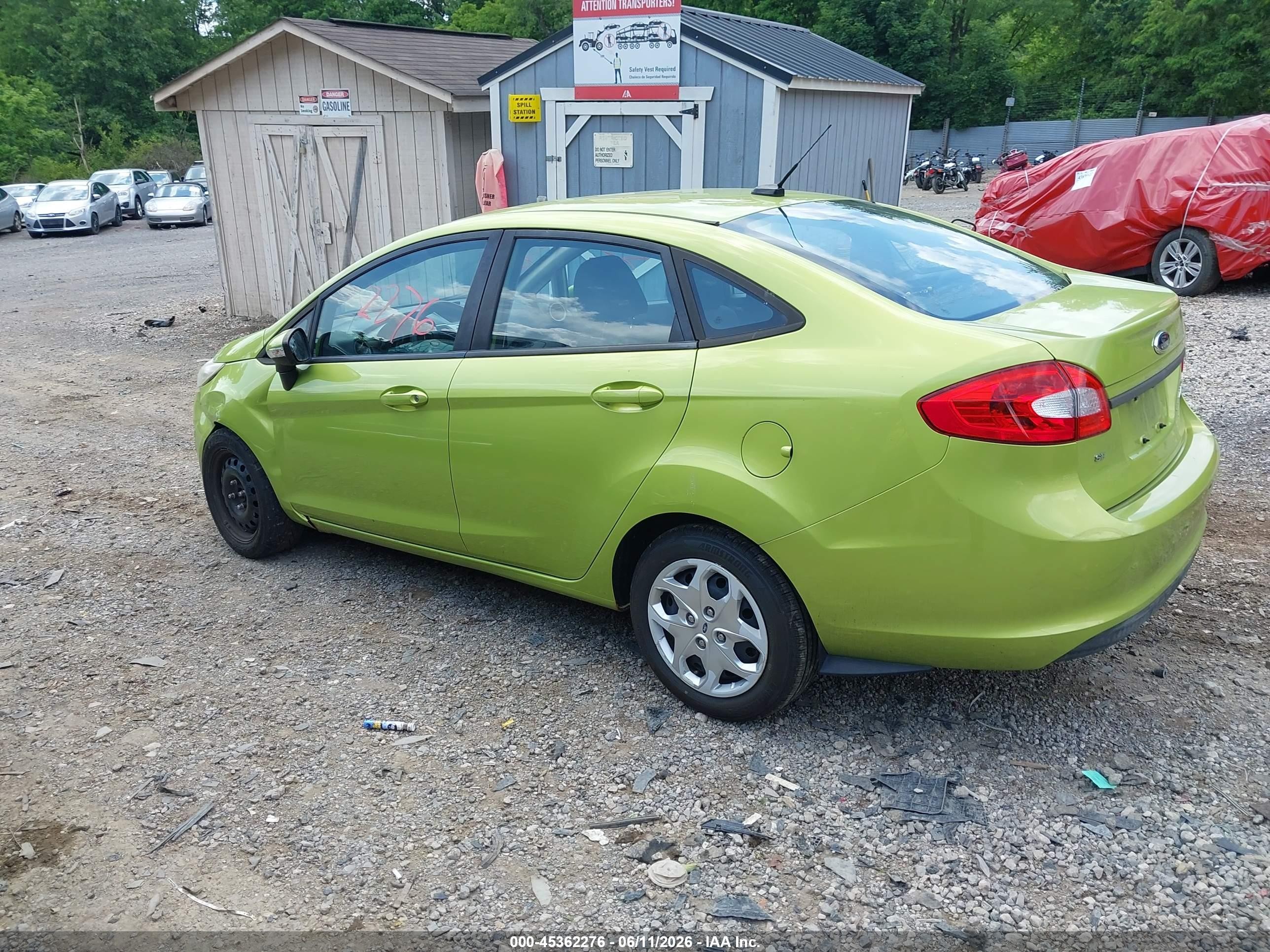 2013 Ford Fiesta Se Green vin: 3FADP4BJ6DM116595