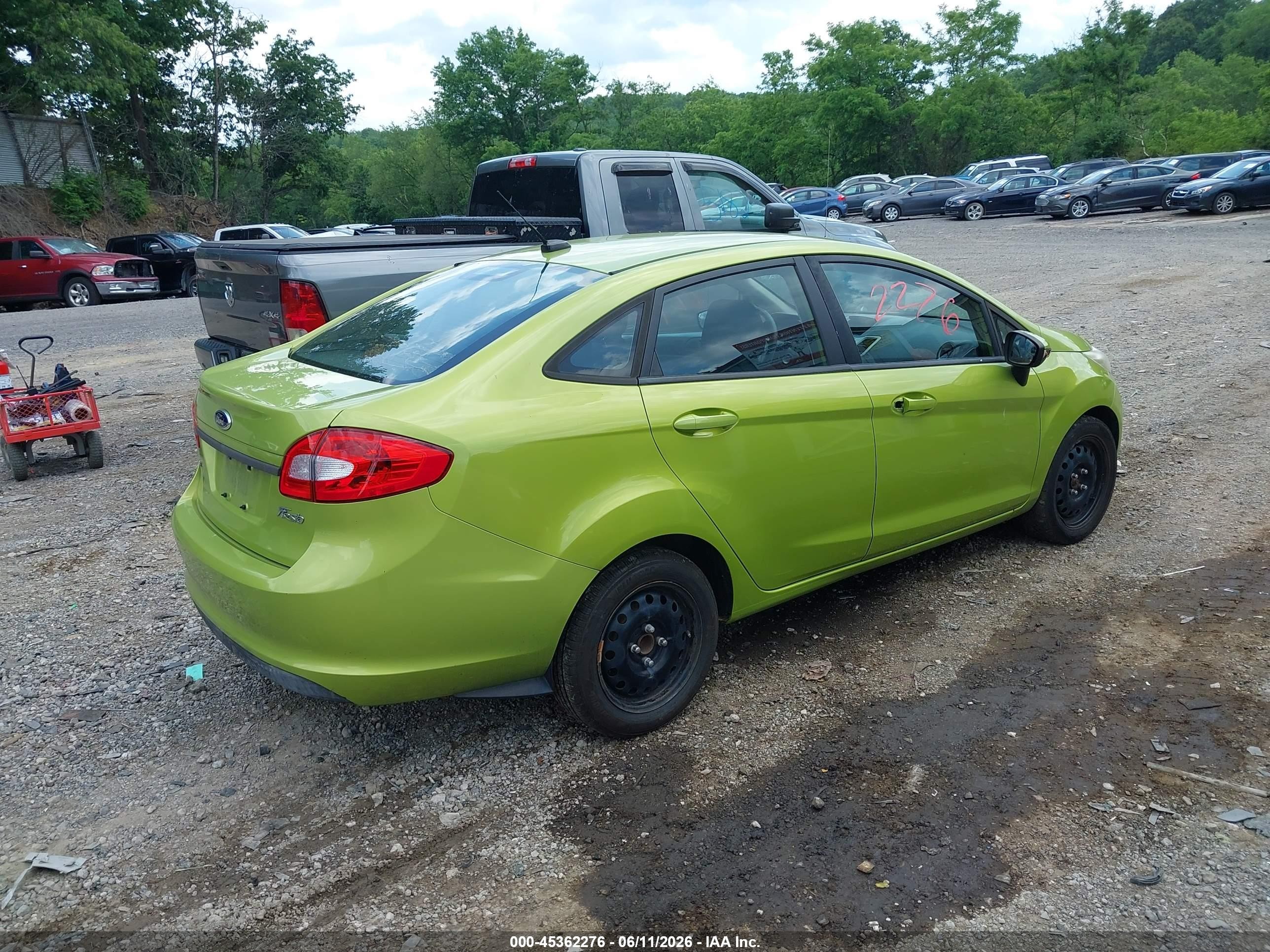2013 Ford Fiesta Se Green vin: 3FADP4BJ6DM116595