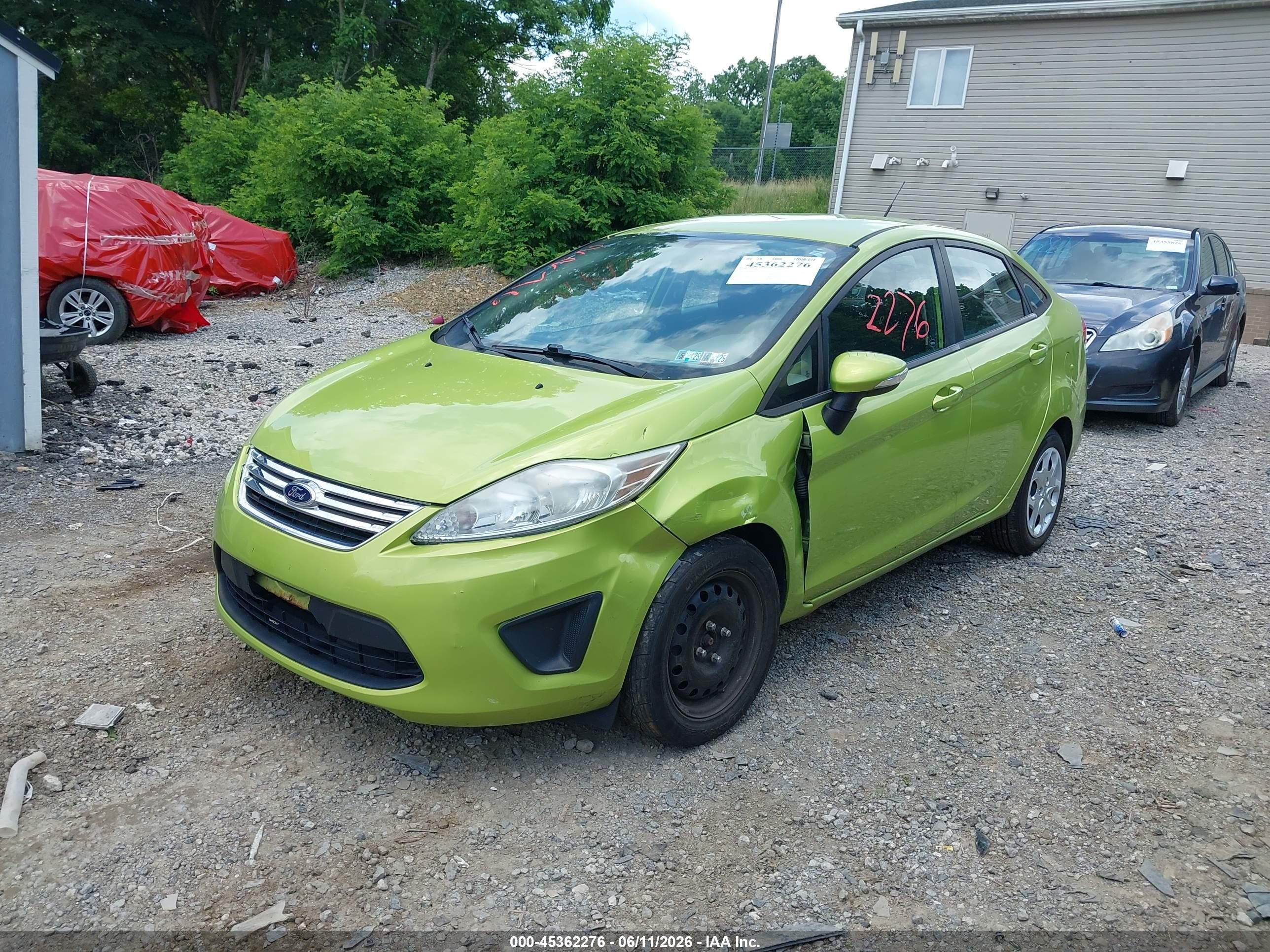 2013 Ford Fiesta Se Green vin: 3FADP4BJ6DM116595