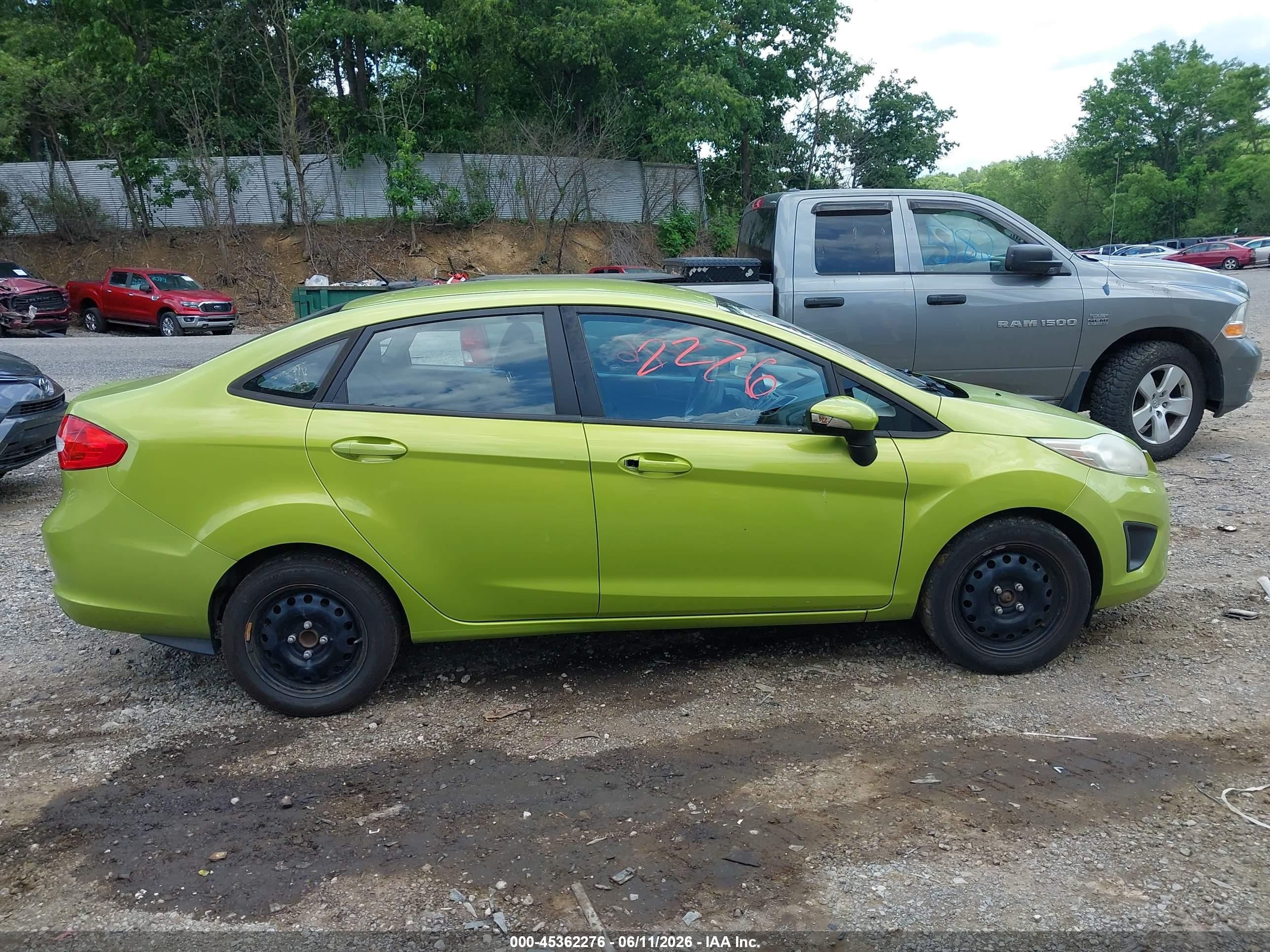 2013 Ford Fiesta Se Green vin: 3FADP4BJ6DM116595
