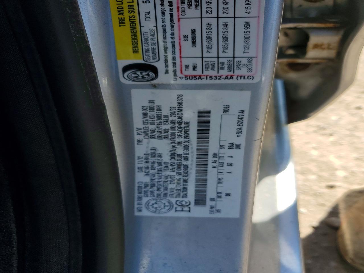 2013 Ford Fiesta Se Silver vin: 3FADP4BJ6DM166378