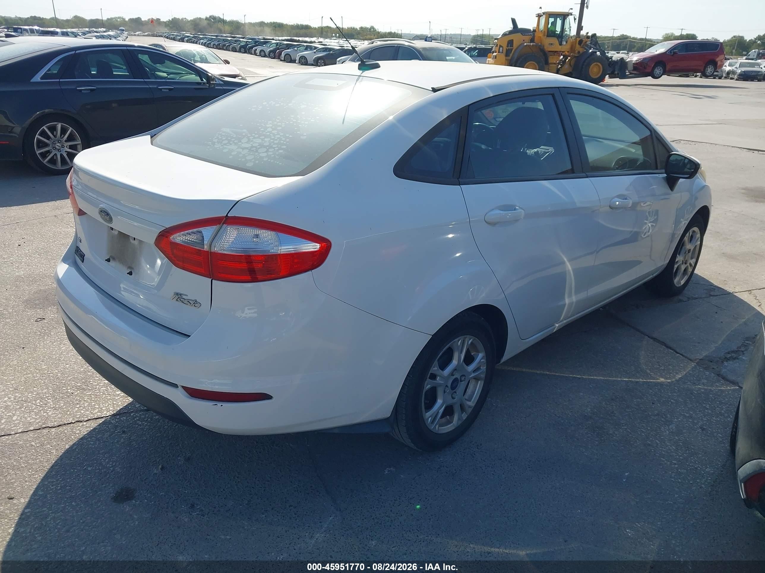 2014 Ford Fiesta Se White vin: 3FADP4BJ6EM207237