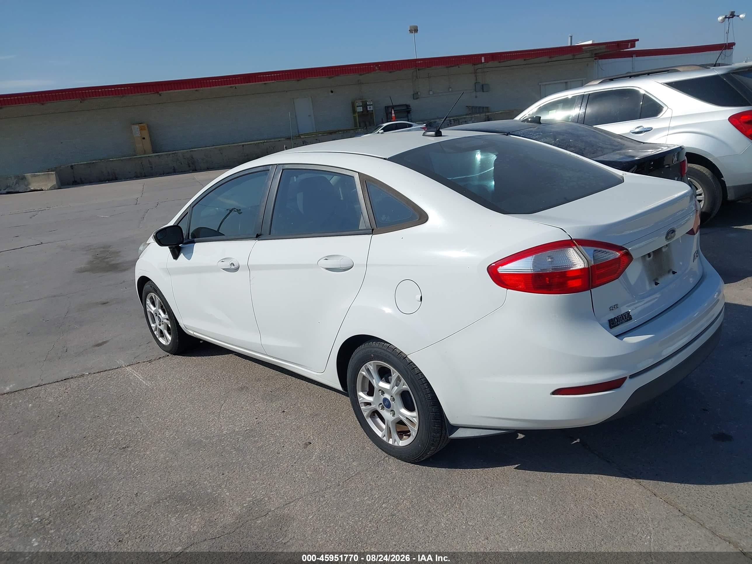 2014 Ford Fiesta Se White vin: 3FADP4BJ6EM207237