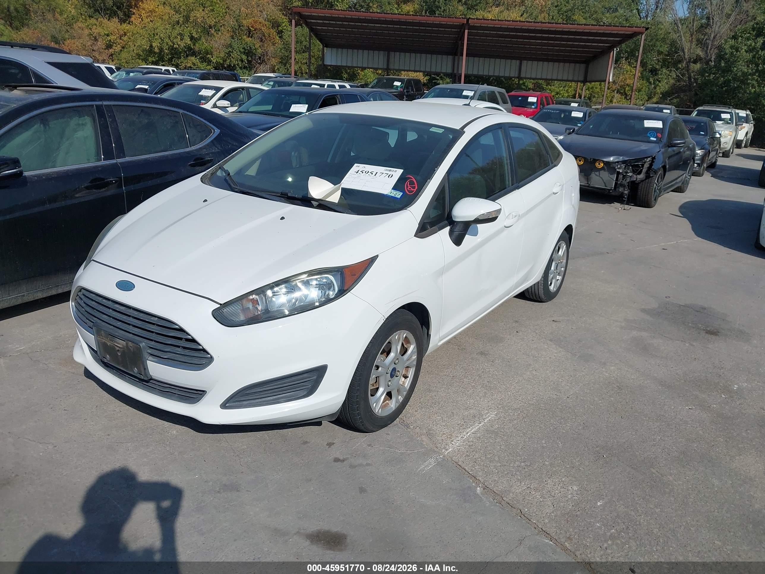 2014 Ford Fiesta Se White vin: 3FADP4BJ6EM207237