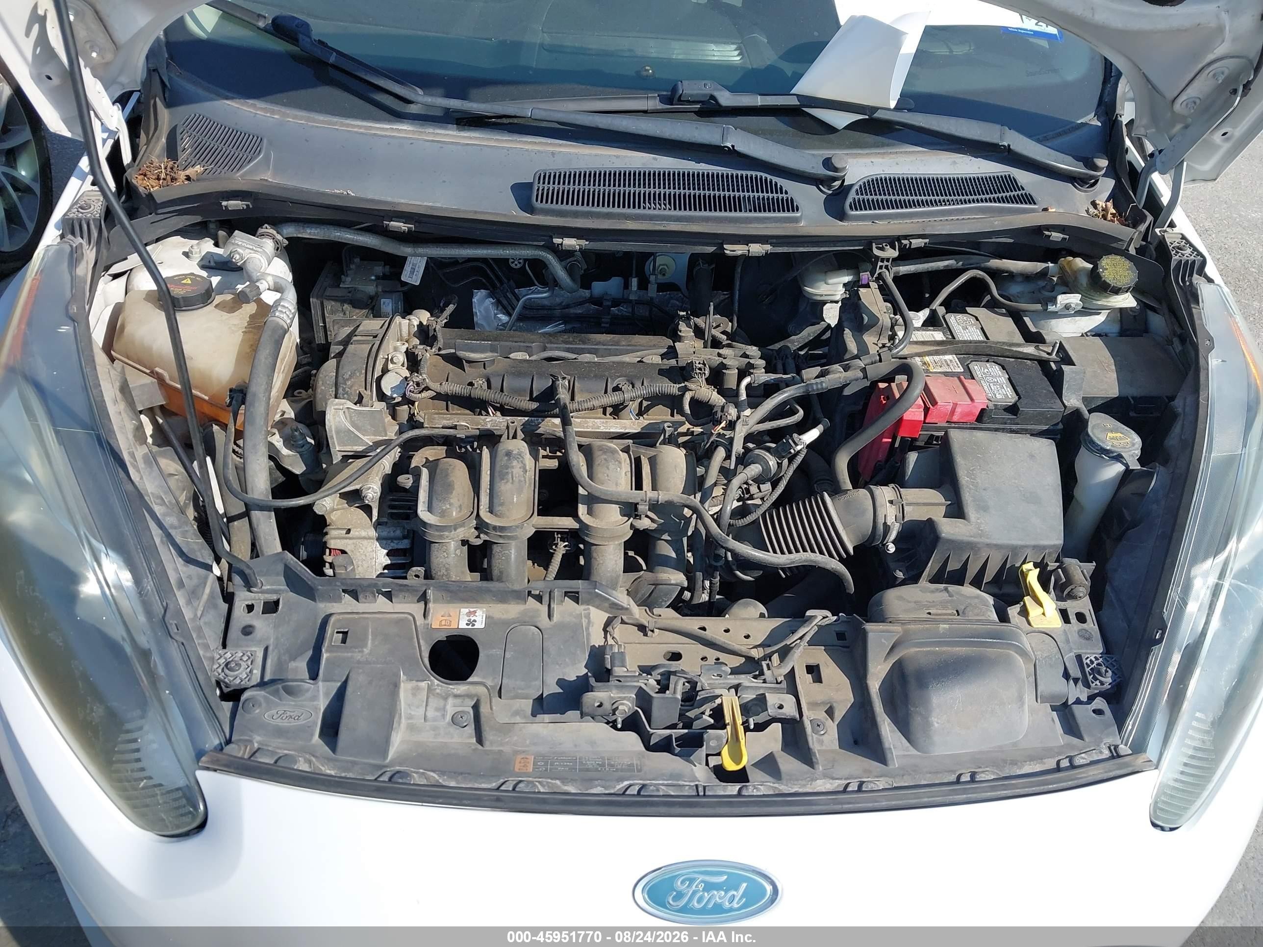2014 Ford Fiesta Se White vin: 3FADP4BJ6EM207237
