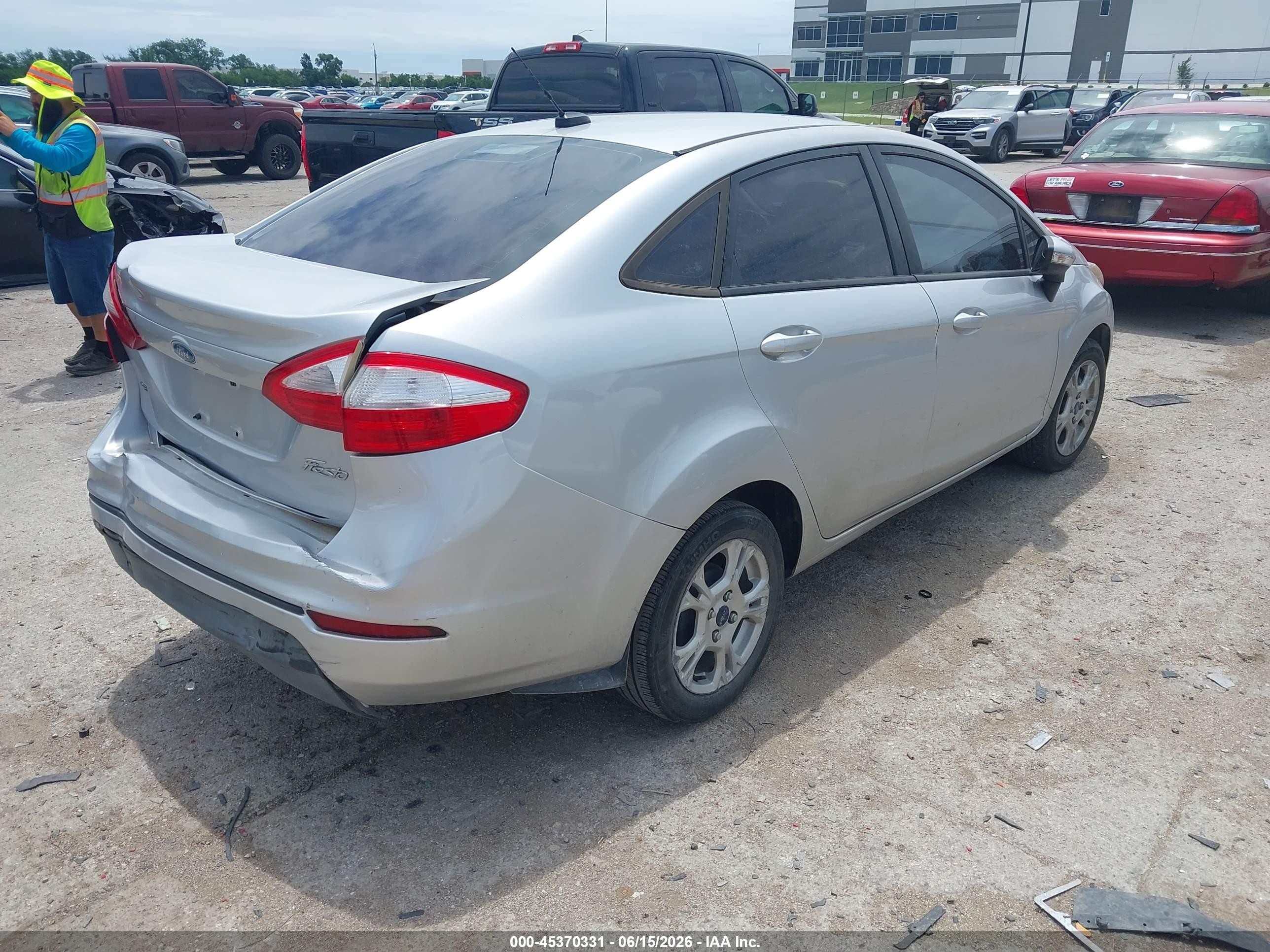 2014 Ford Fiesta Se Silver vin: 3FADP4BJ6EM221879