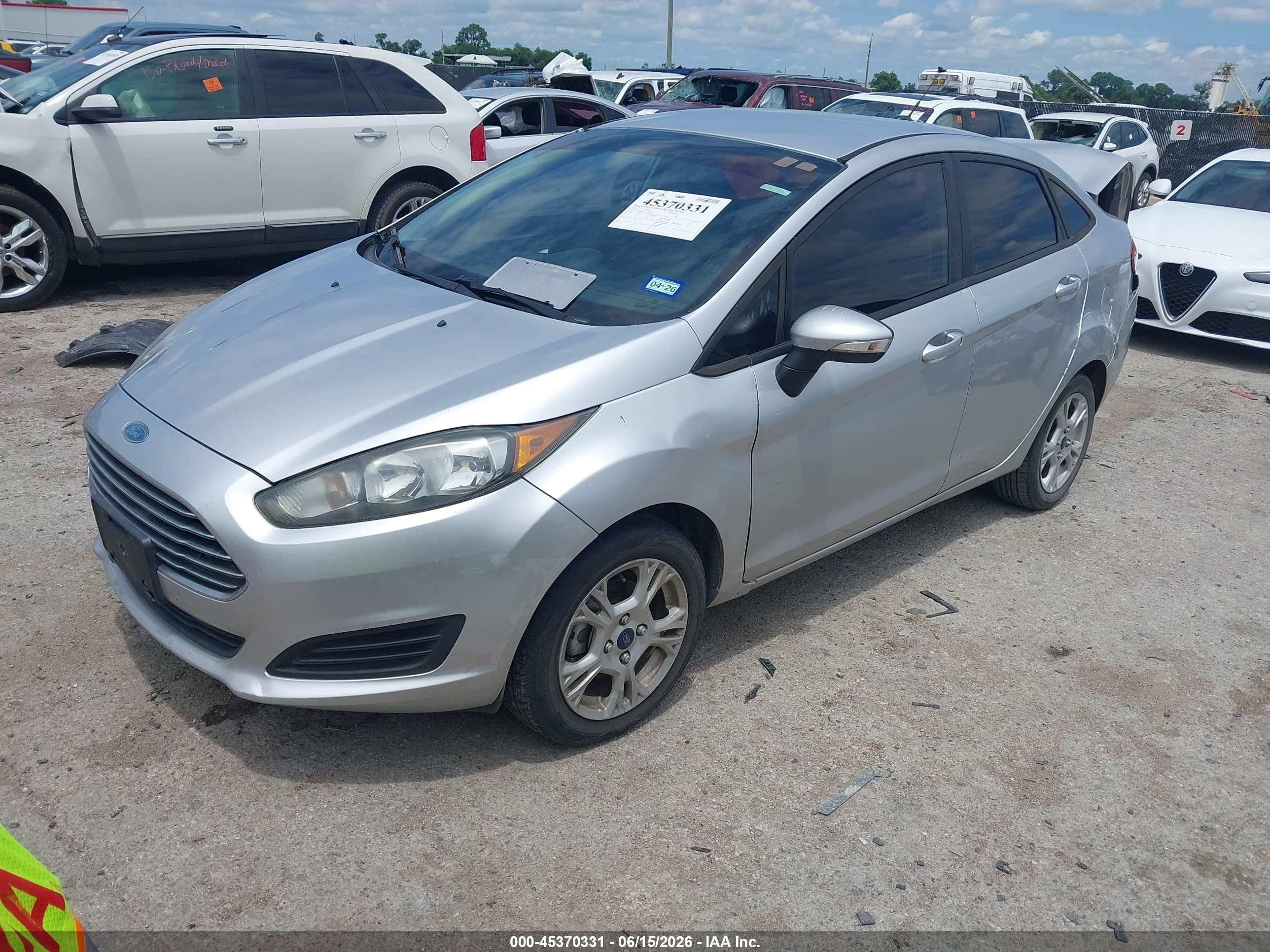 2014 Ford Fiesta Se Silver vin: 3FADP4BJ6EM221879