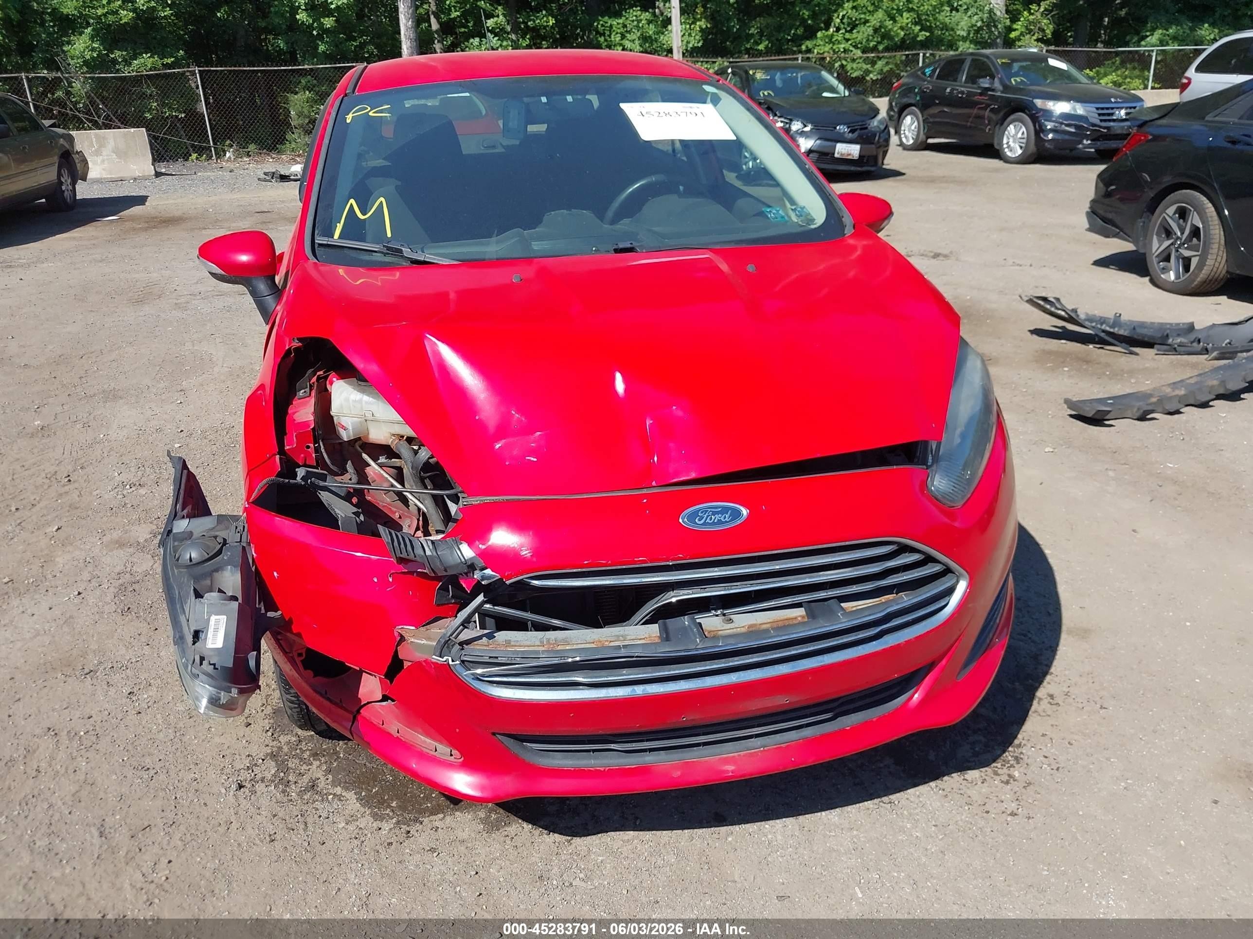 2014 Ford Fiesta Se Red vin: 3FADP4BJ6EM234034